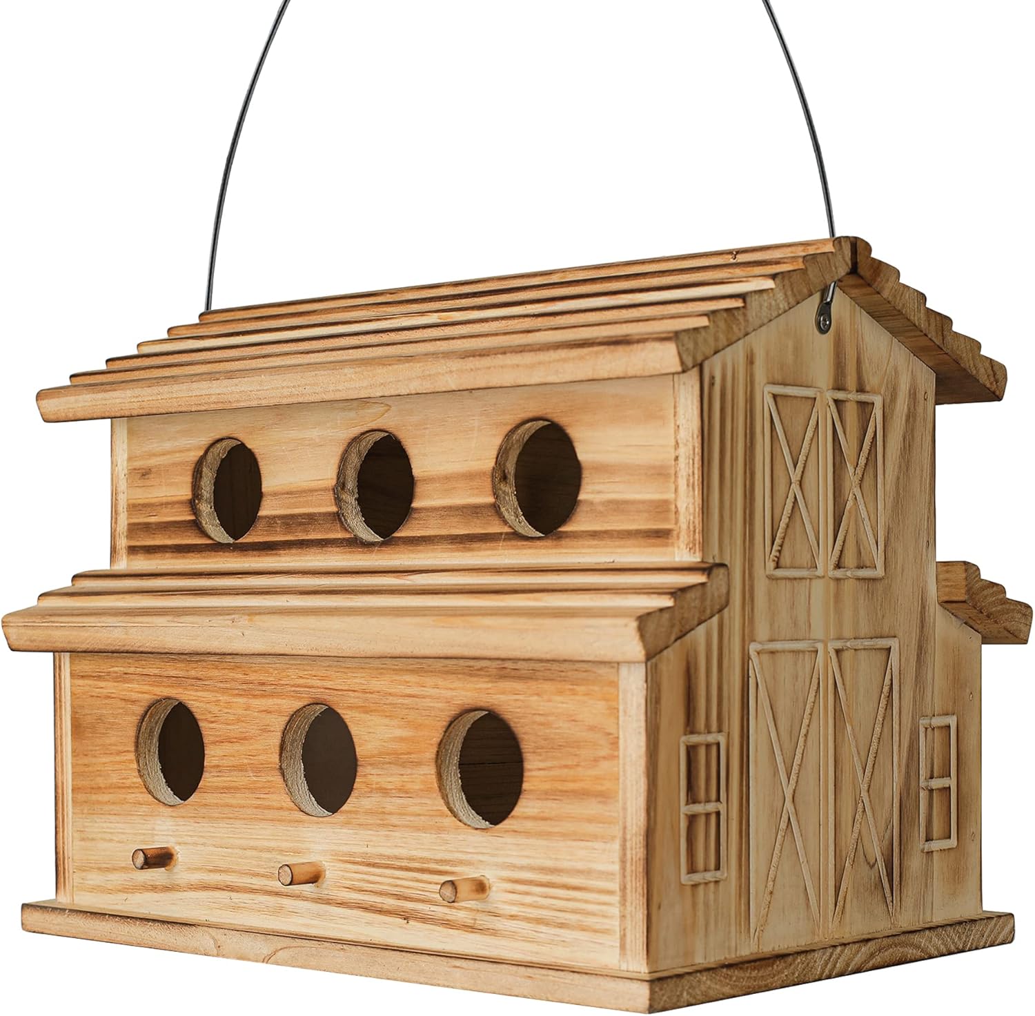 Bird Houses for Outside,6 Hole Outdoor Bird House - Room for 6 Bird Fa
