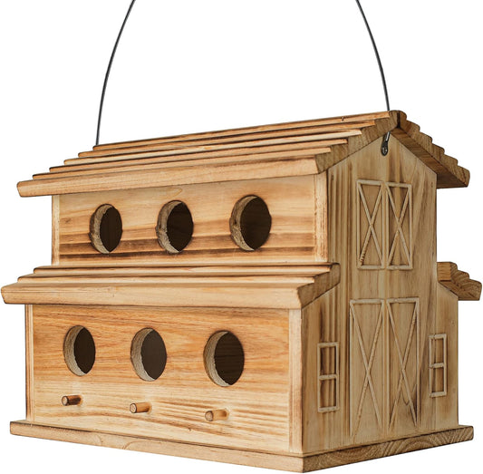 Bird Houses for Outside,6 Hole Outdoor Bird House - Room for 6 Bird Fa