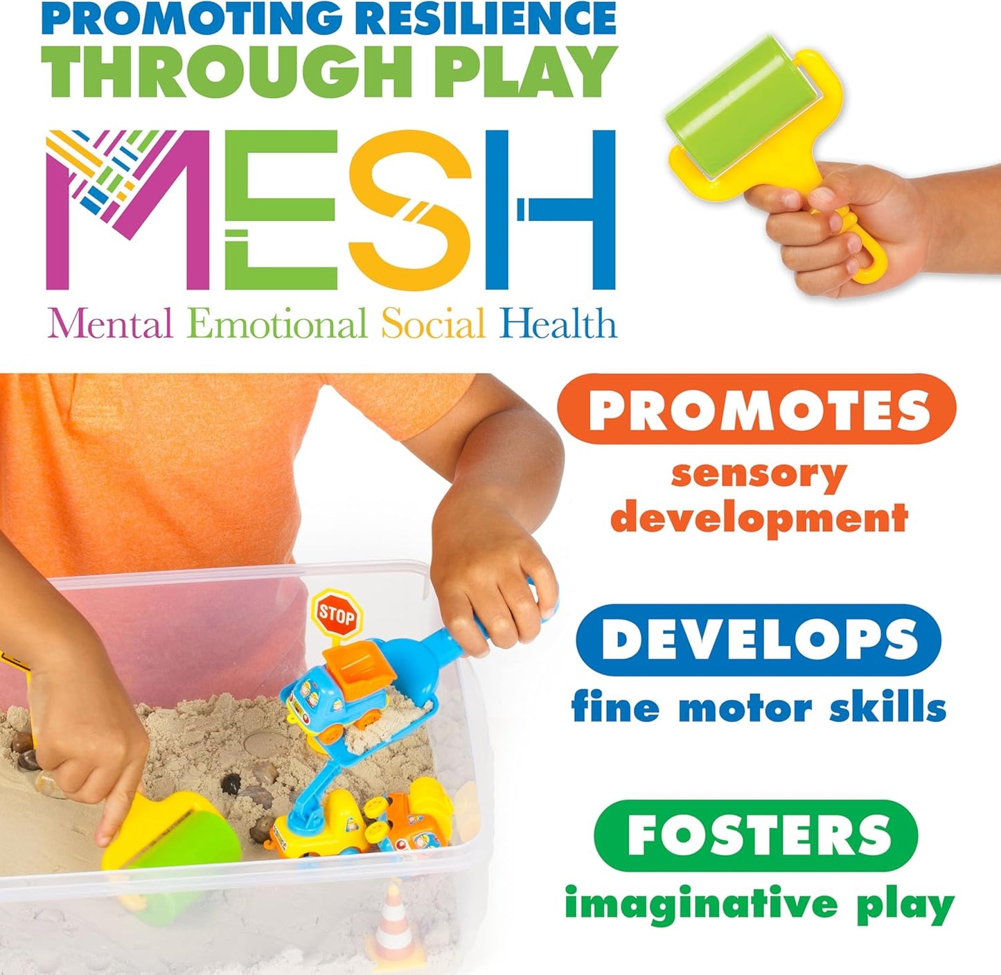 Creativity for Kids Sensory Bin: Construction Zone Playset - Preschool