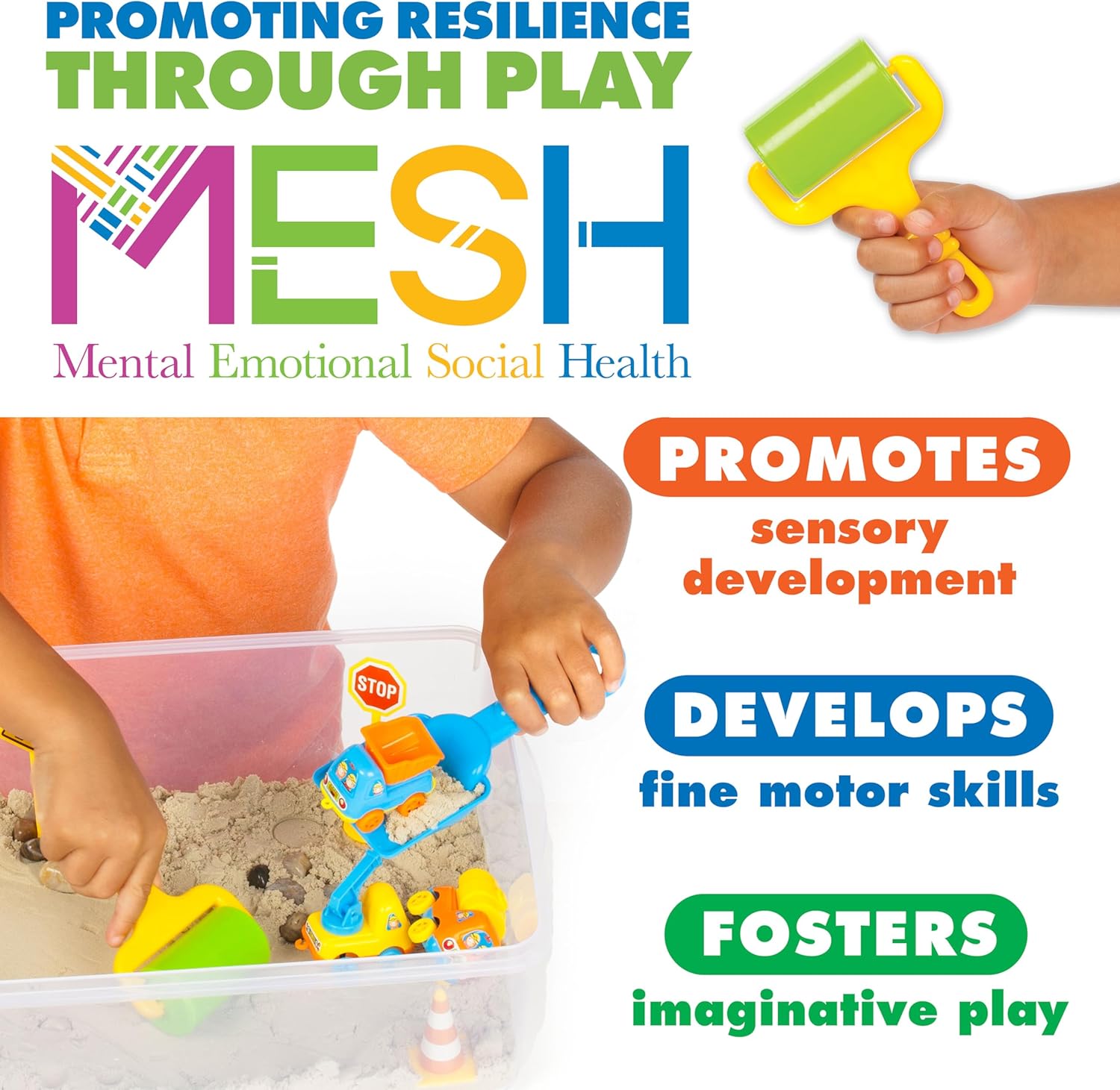 Creativity for Kids Sensory Bin: Construction Zone Playset - Preschool