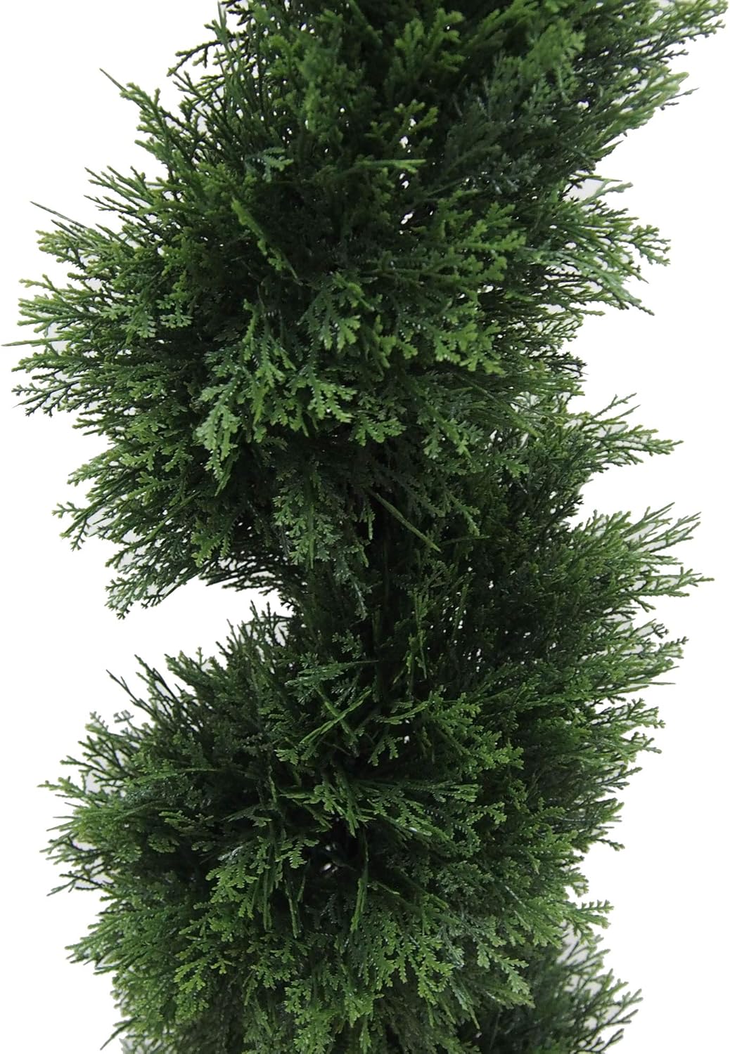 Vickerman Artificial Cedar Topiary Spiral Tree 3 Foot Tall - Potted Natural Green Cedar - UV Resistant Indoor/Outdoor Home Patio Front Door Faux Decor