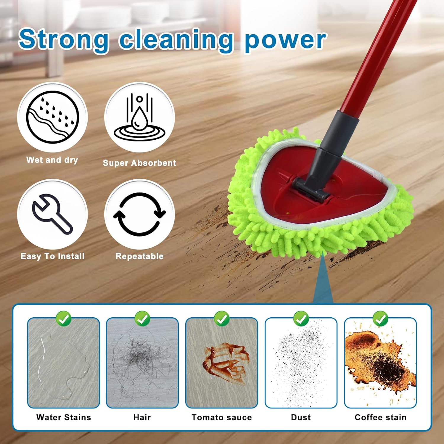 Mop Replace Head for O Cedar, Spin Mop Heads Replacements for Ocedar E