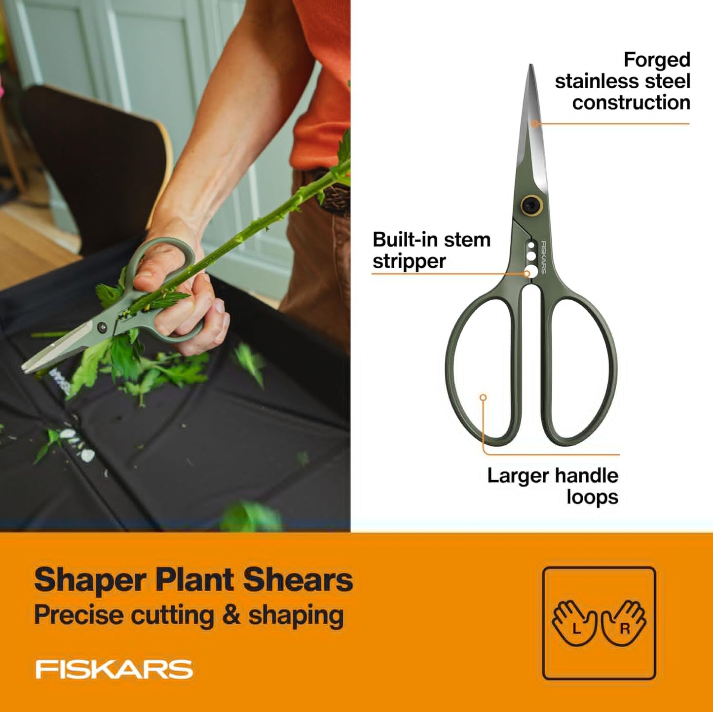 Fiskars Indoor Plant Care 3-Piece Set, Precision Gardening Tools with 