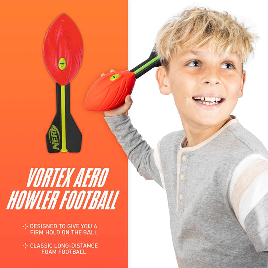 Nerf Vortex Aero Howler Foam Ball, Classic Long-Distance Football, Fli