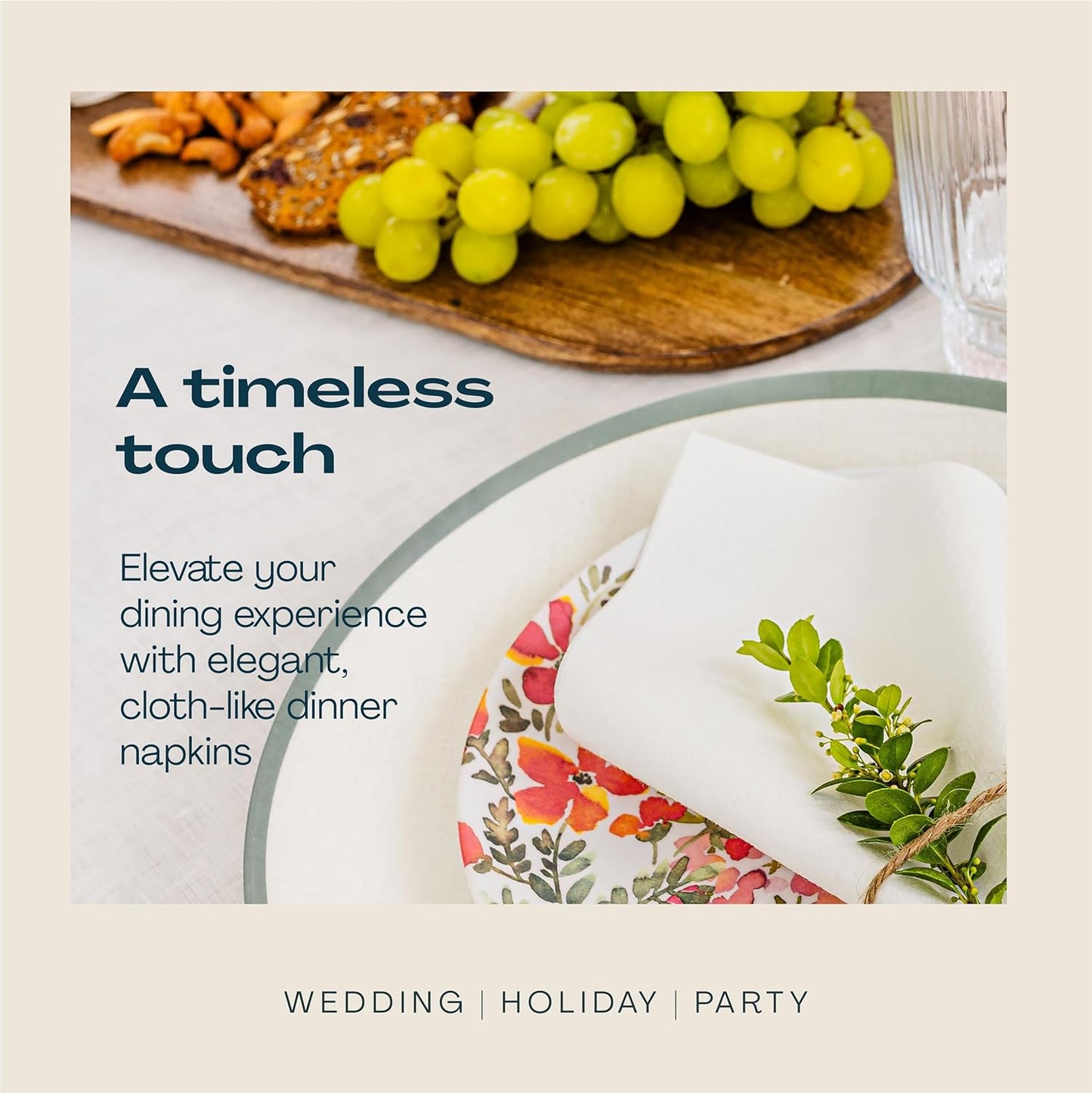 Disposable Linen-Feel Guest Towels - 12" x 17" Cloth-Like Hand Towels - Soft And Absorbent Paper Napkin For Bathroom, Kitchen, Or Event [Extra-Soft - Pack of 200]