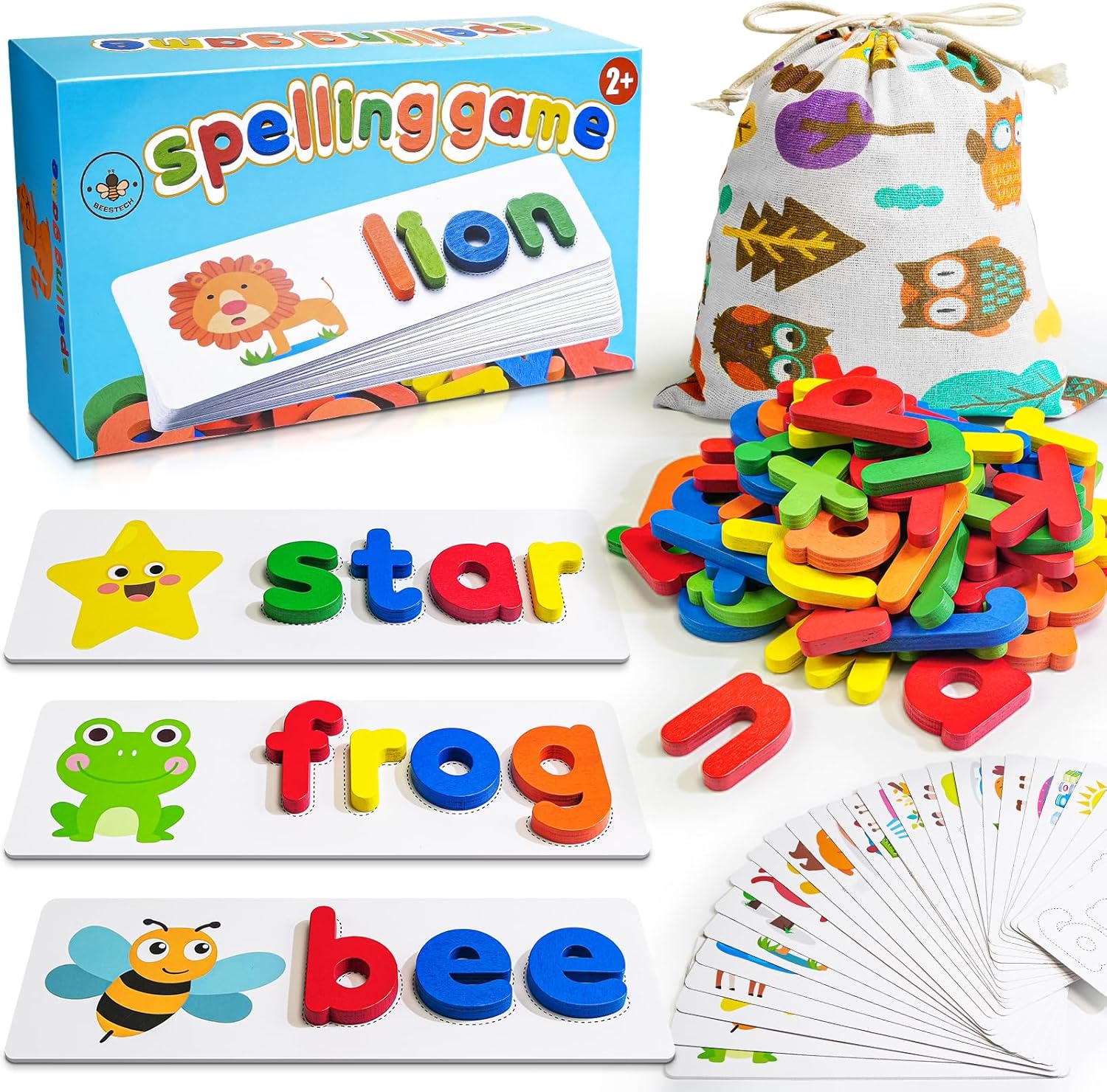 BEESTECH Alphabet ABC Learning Educational Toys for 3 4 5 Years Old Bo