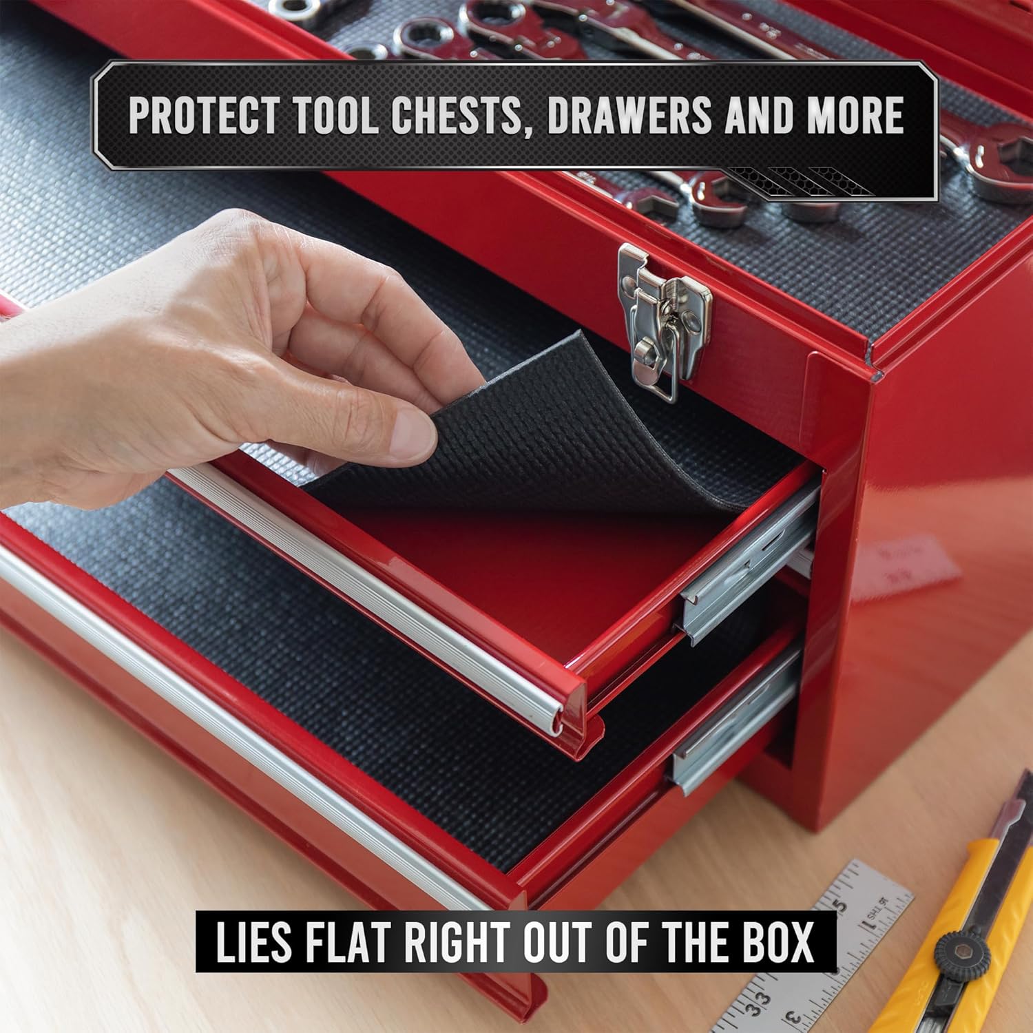 Precision Defined Professional Grade Tool Box Liner, Black | Tool Box 