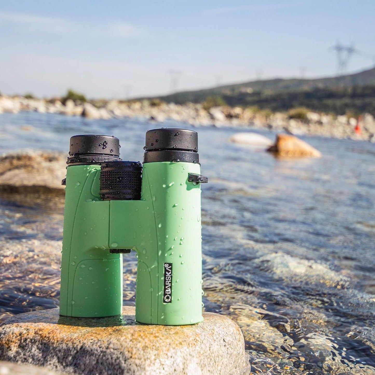Barska Crush 10x42 Binoculars – Lightweight, Compact & Shockproof Design in Bright Colors for Hiking, Travel, Concerts, Sports, Great Gift Idea – Case & Strap Included
