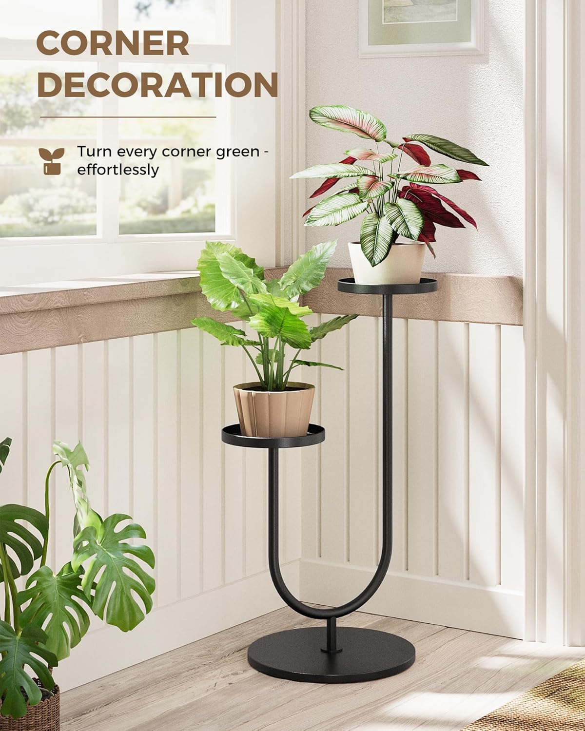 Bamworld Outdoor Plant Stand Metal Plant Stand Indoor Corner Plant Sta