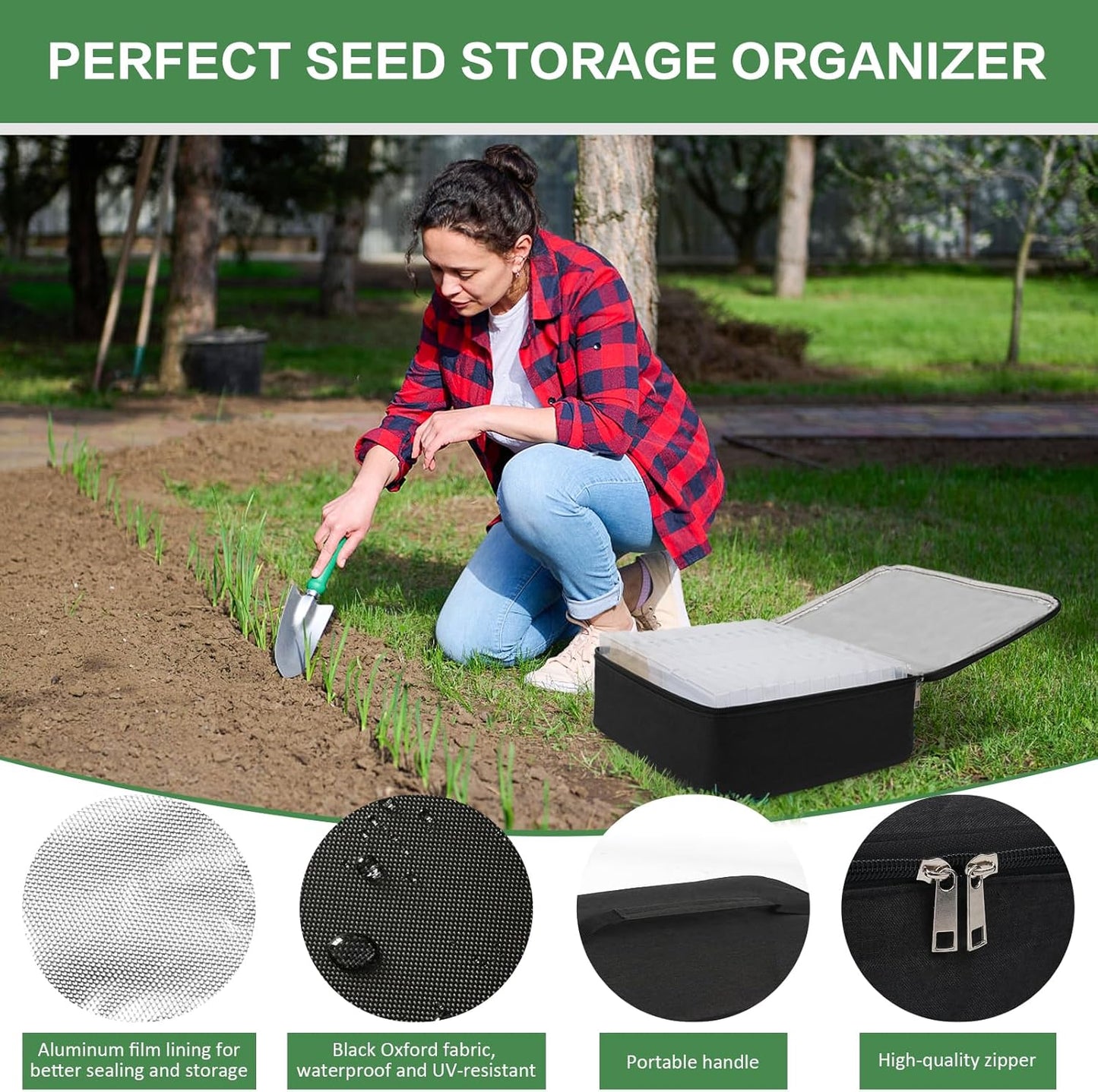 26 Slots Seed Storage Organizer Box with Insulated Bag That Holds 80-2