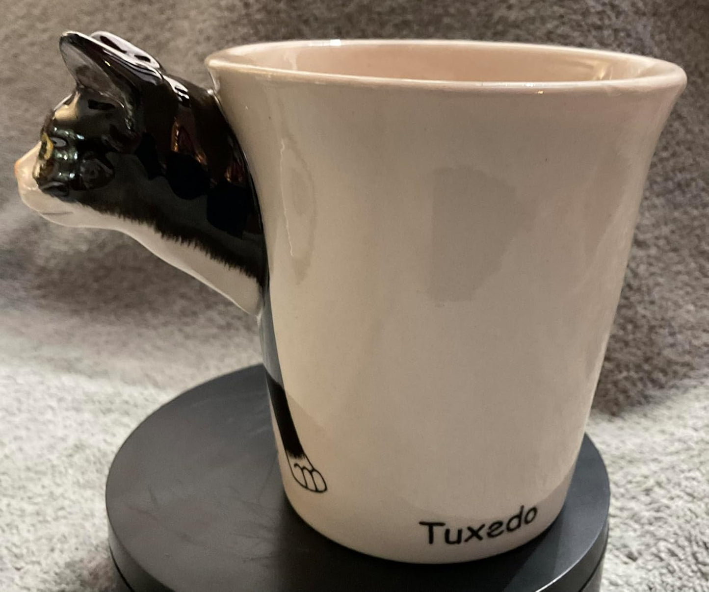 Black Tuxedo Cat Coffee Mug & Mini Planter Pot – Ceramic Coffee Cup with 3D Cat Head Handle, Multi-Use Cute Novelty Tea Mug, Pencil Holder – Gift for Cats Lovers & Office Decor by SassyXpressions
