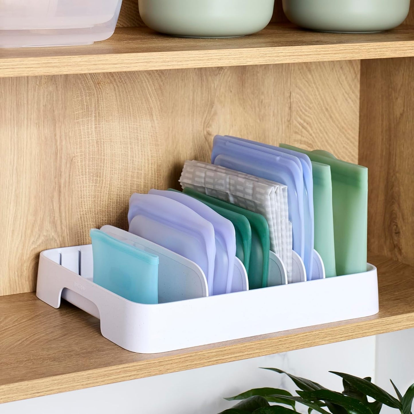 YouCopia StoraLid Adjustable Food Container Lid Organizer for Kitchen 