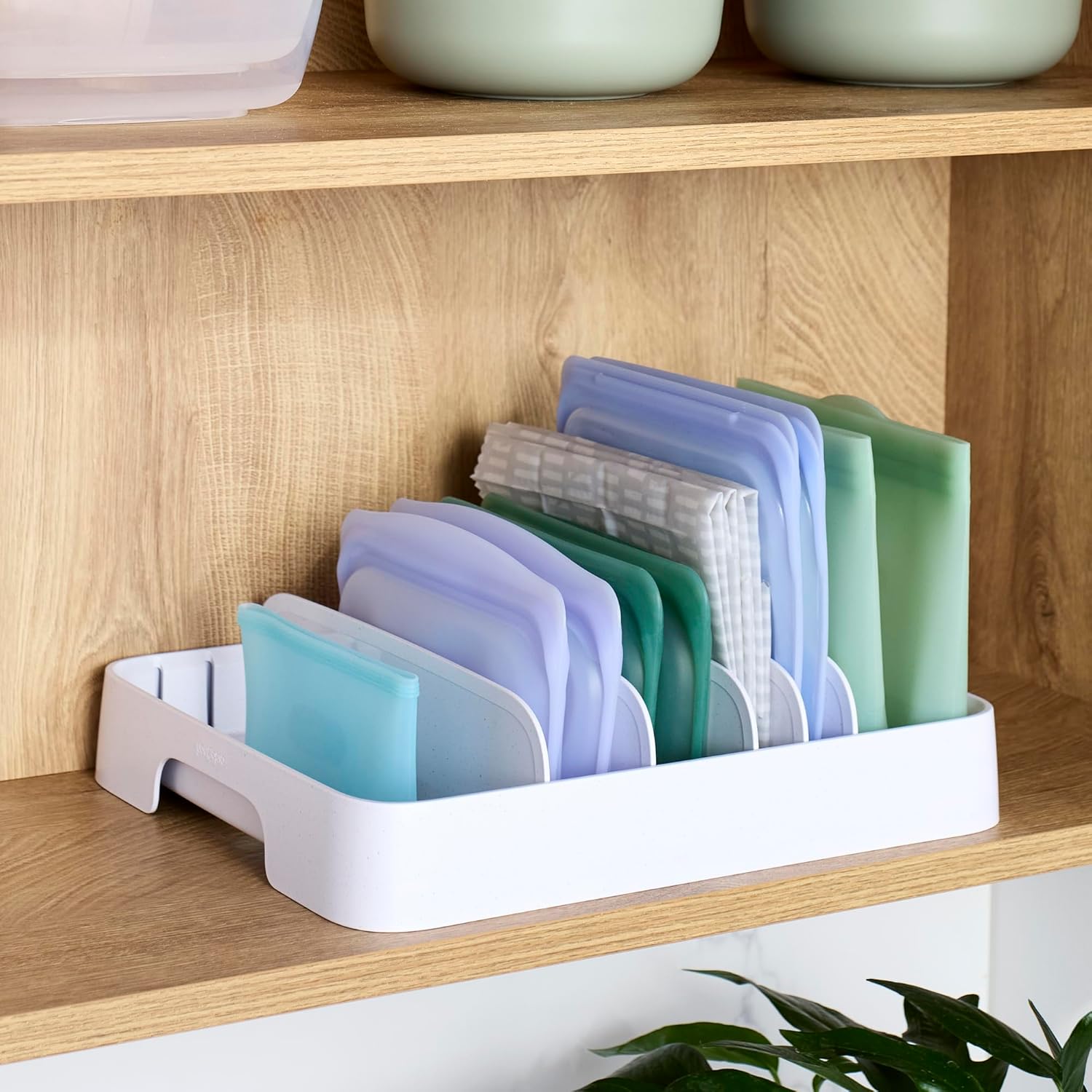 YouCopia StoraLid Adjustable Food Container Lid Organizer for Kitchen 