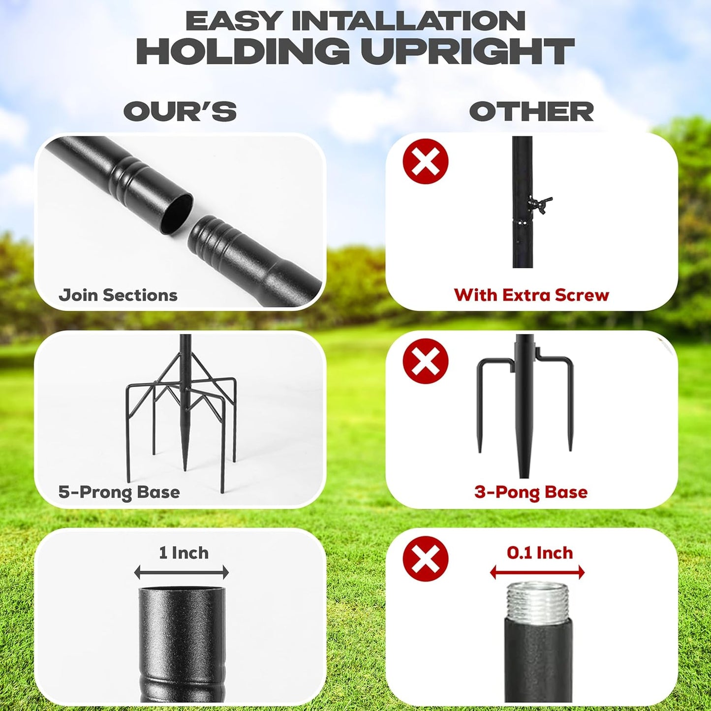 79 Inch Adjustable Bird Feeder Pole for Outdoors Heavy Duty | Bird House Pole | Bird Feeder Stand with Mounting Bracket and Shepherd's Hooks | Mounting Pole for Smart Bird Feeder