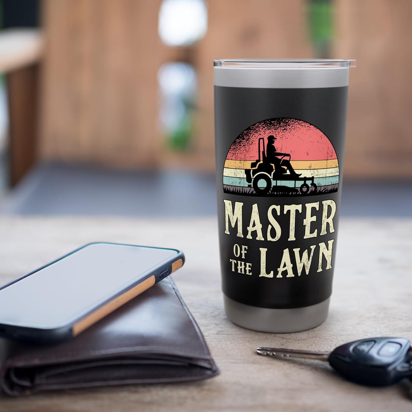 Master Of The Lawn Mower Garden Gardening Retro Lawn Mowing Stainless Steel Insulated Tumbler