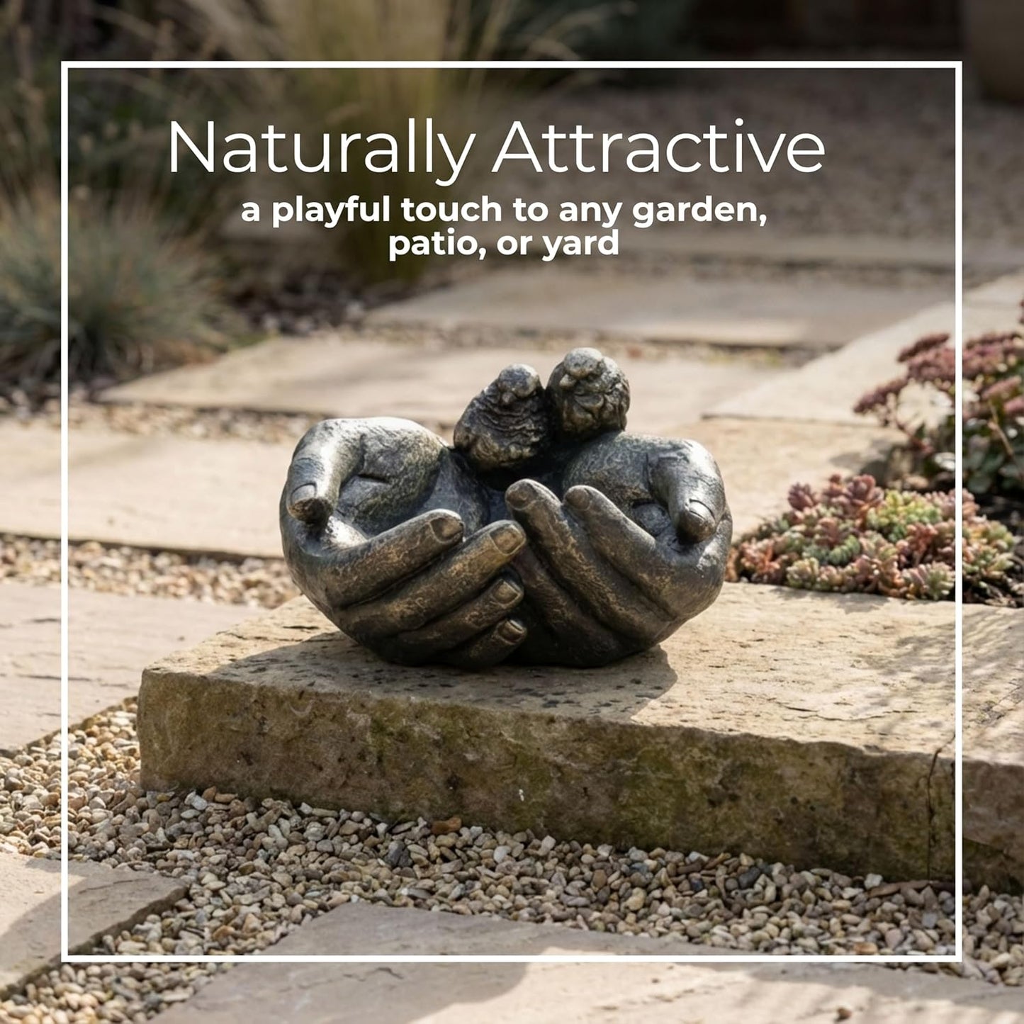 Sagebrook Home Bronze Giving Hands Birdfeeder Enchanting 9" Polyresin 