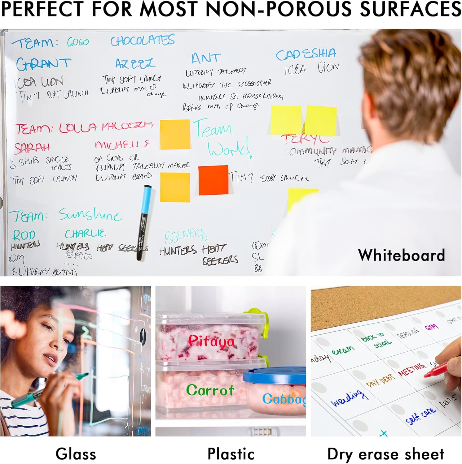 Shuttle Art Dry Erase Markers, 15 Colors Magnetic Whiteboard Markers, 