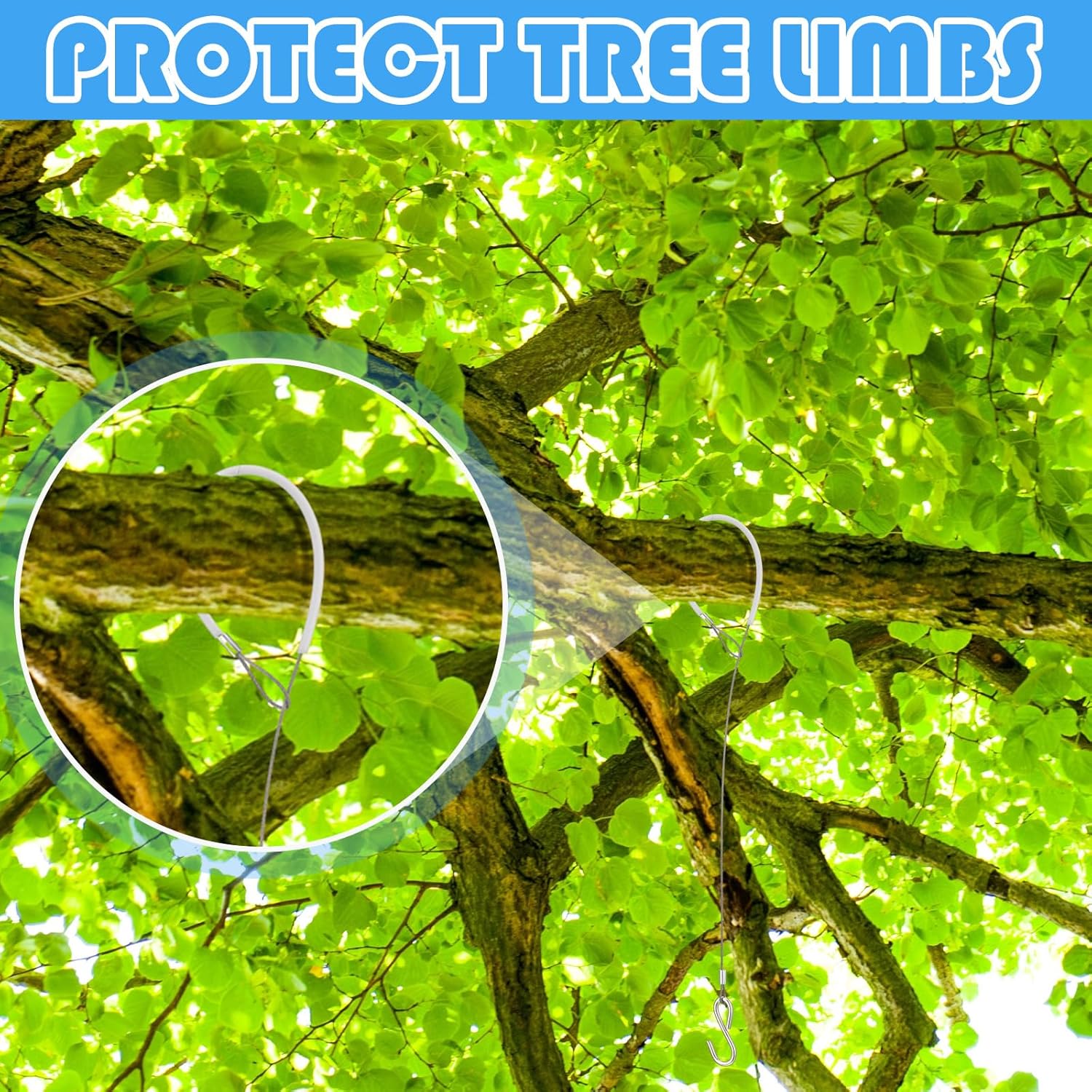4pcs Bird Feeder Hanger for Tree with S-Hook Hanging Cable Tree Limb P