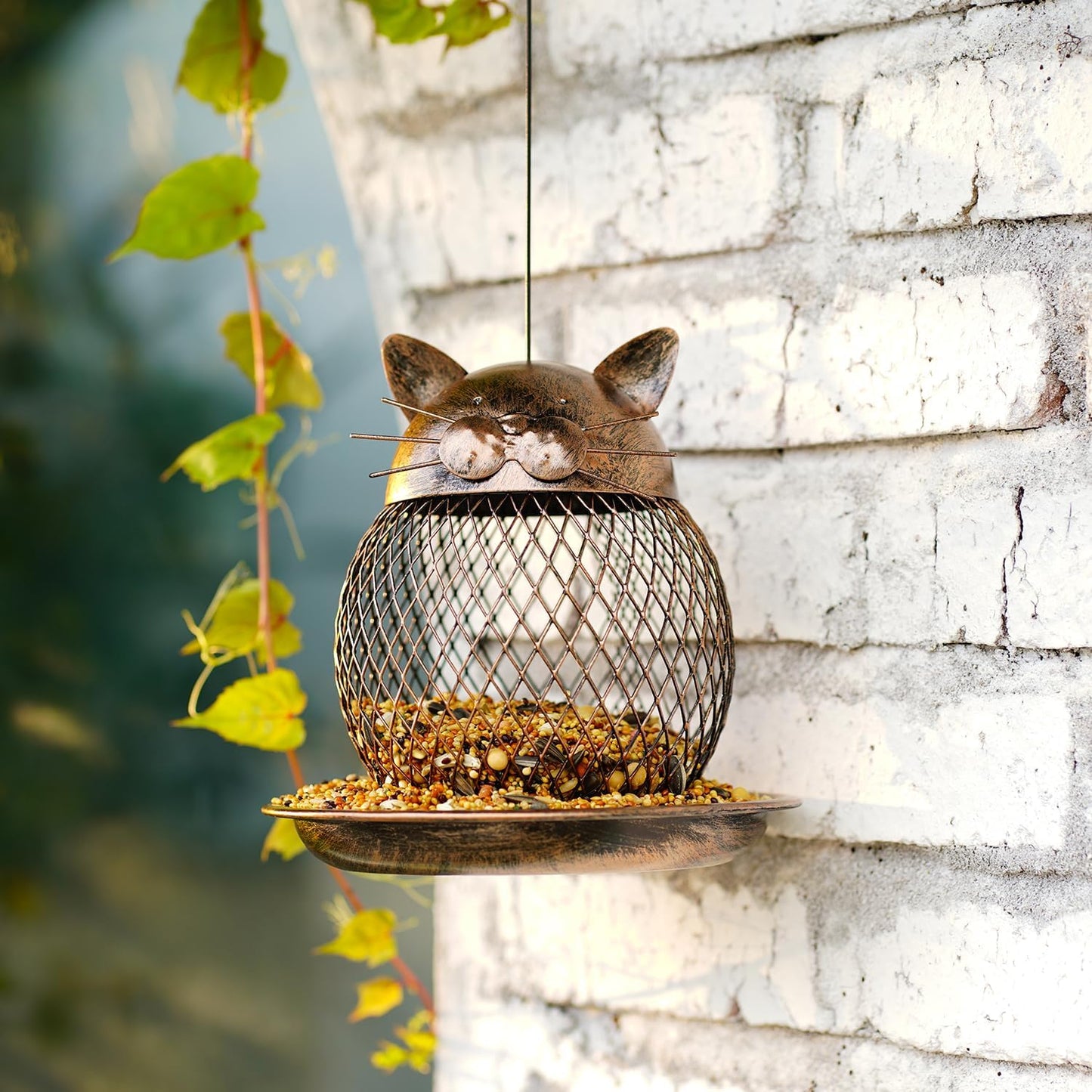 Mentoart Bird-Friendly Outdoor Feeder with Adjustable Hooks - Weatherp
