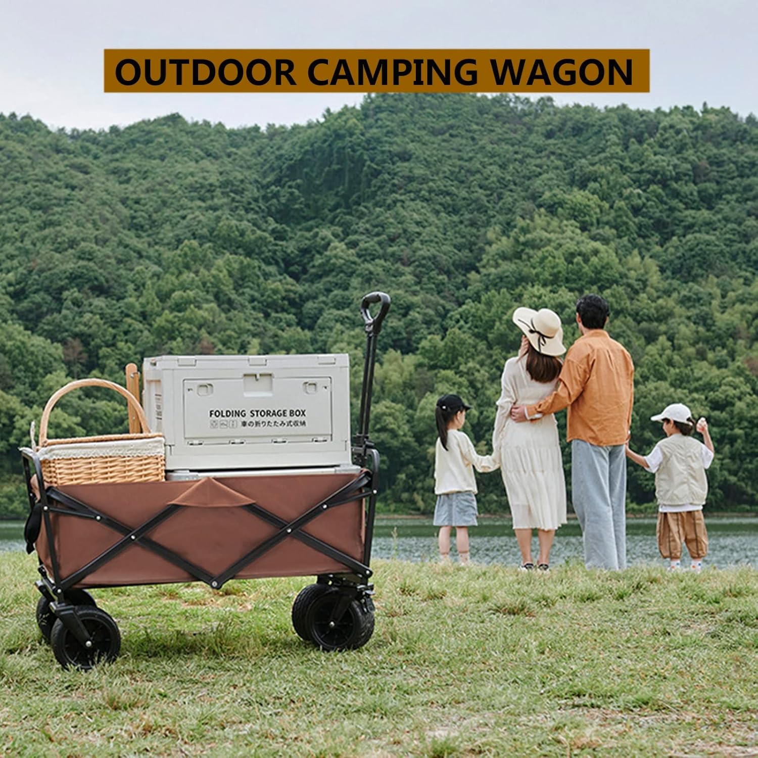 Heavy Duty Collapsible Folding Wagon - All-Terrain Utility Cart for Ou