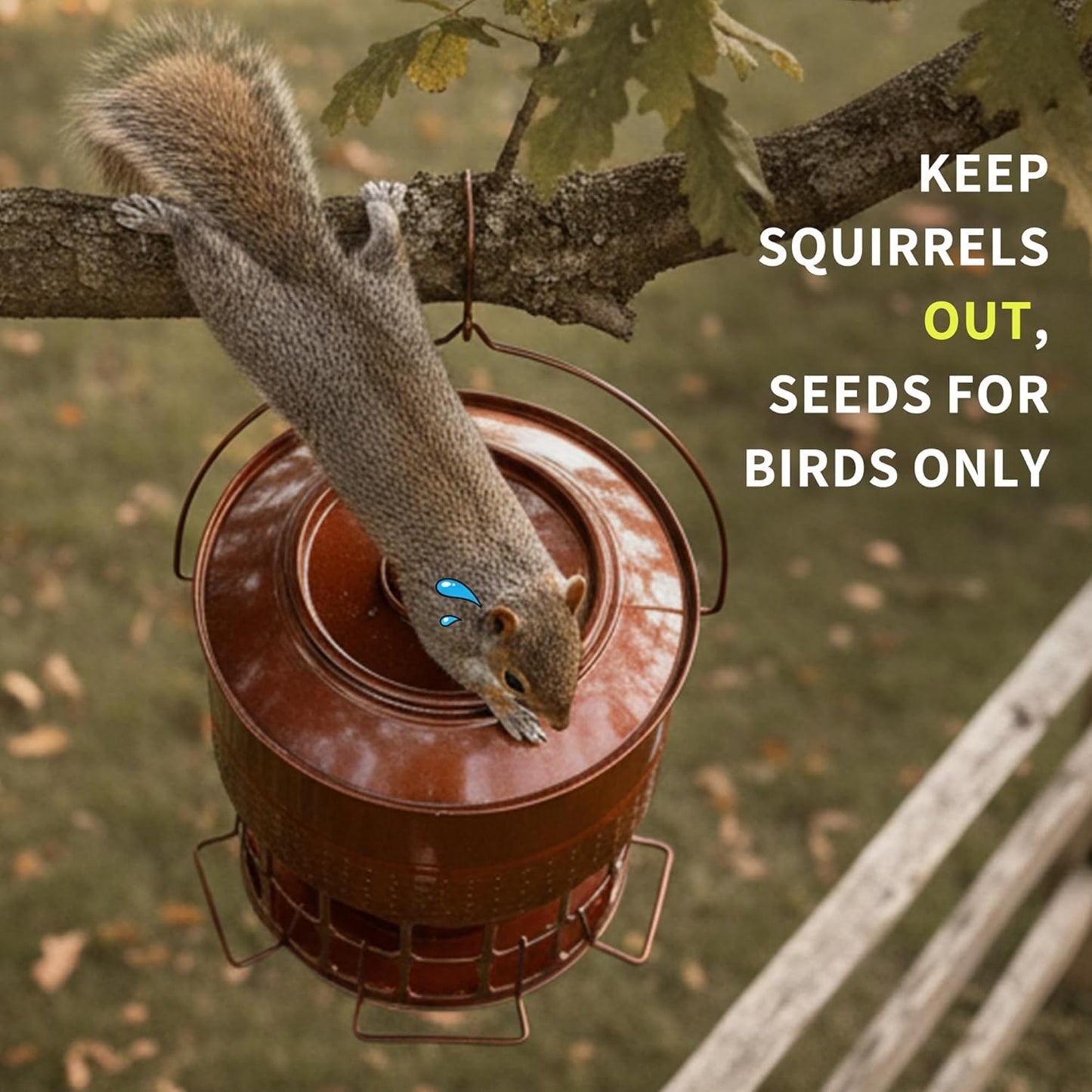 Solution4Patio Bird Feeder, 8LB Powder Coated Metal Wild Birdfeeder with 32 Feeding Stations & Triple Perches, Rust-Proof Hanging Design for Cardinals, Finches and Outdoor Garden Use (Glazed Red)