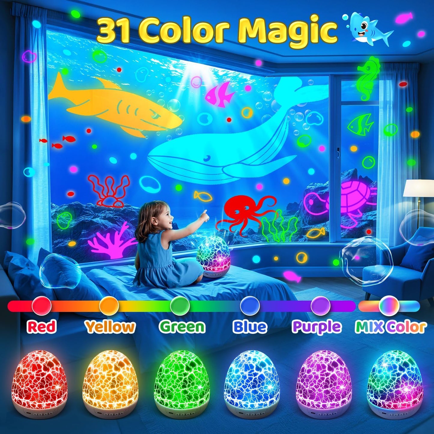 Easter Eggs Easter Gifts for Toddlers Kids Baby Night Light Projector 