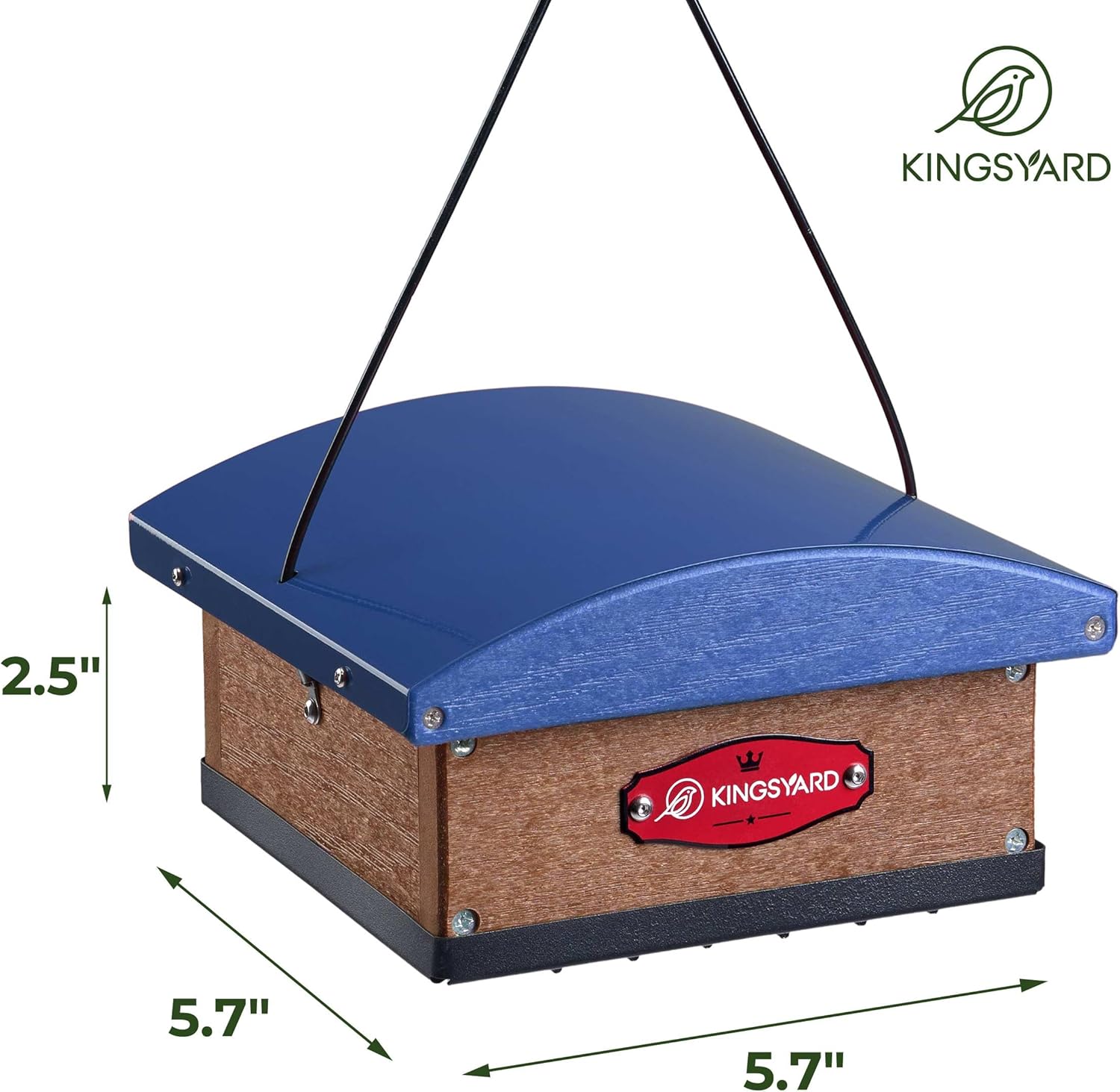 Kingsyard Upgraded Upside Down Double Suet Feeder with Metal Weatherpr