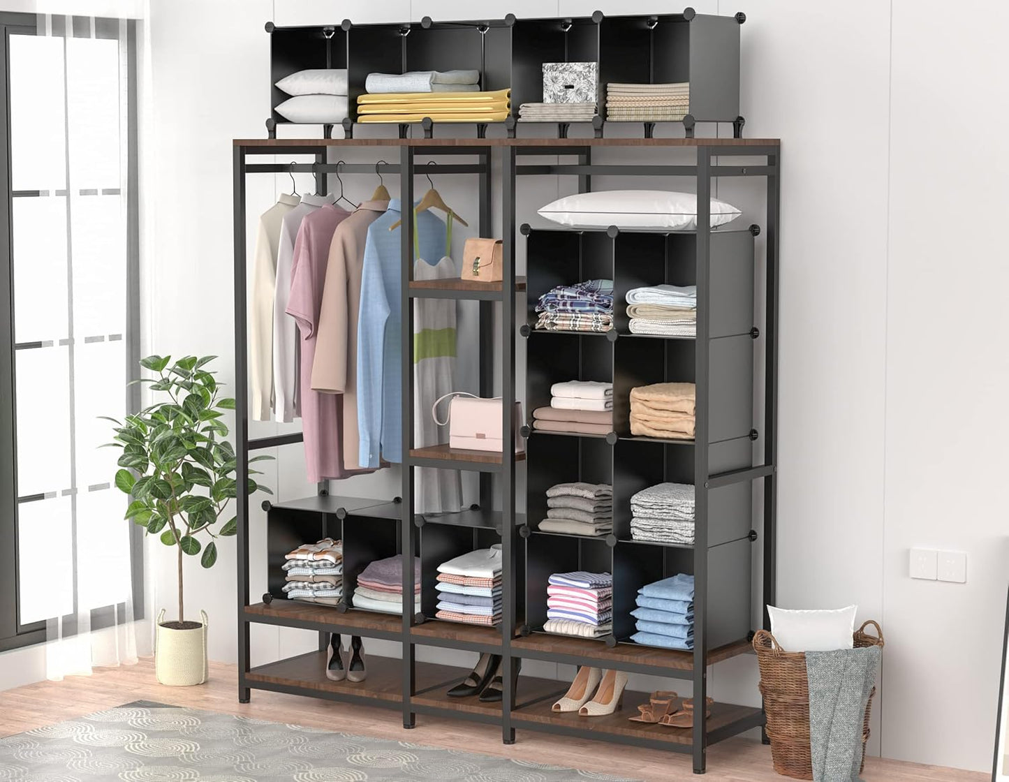 HOMIDEC Closet Organizers and Storage, 9 Cube Storage Organizer, Porta