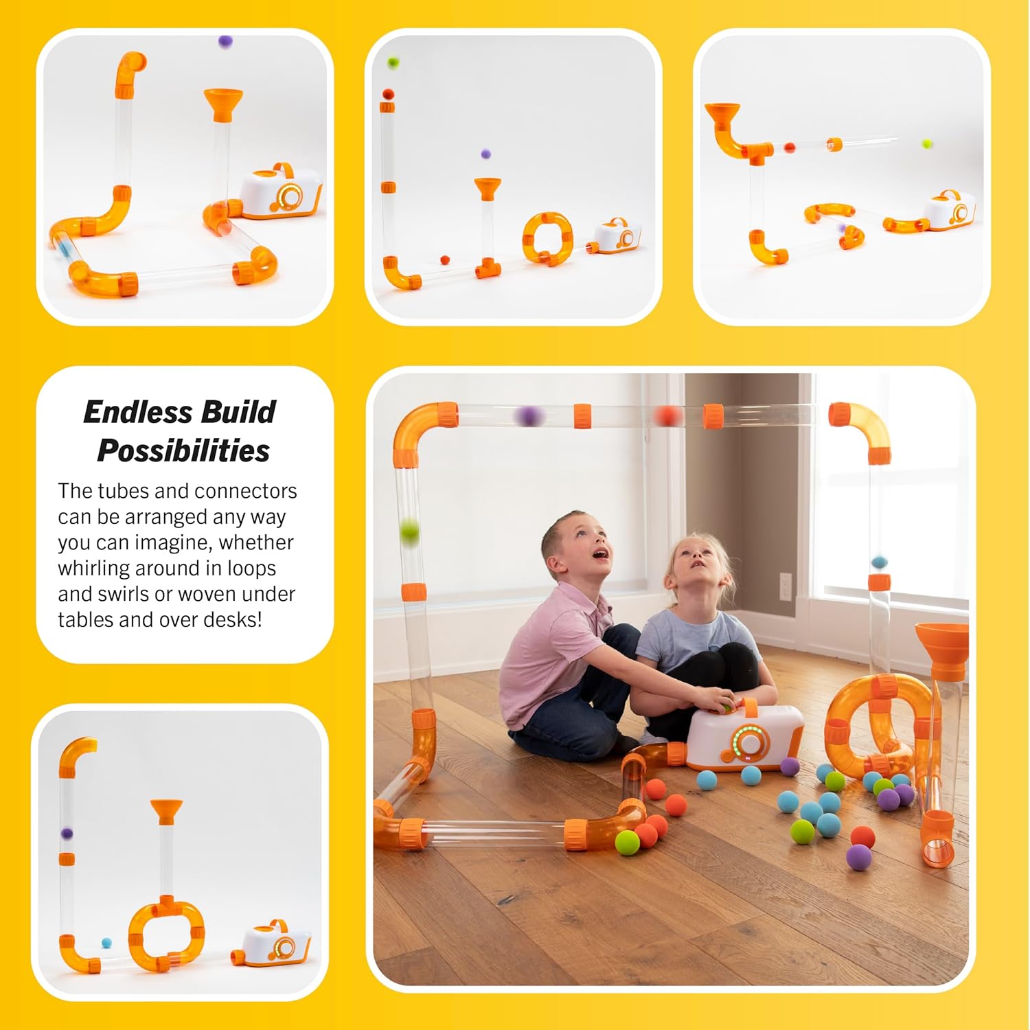 Fat Brain Toys The Original Air Toobz, Air-Powered STEM Building Toys 