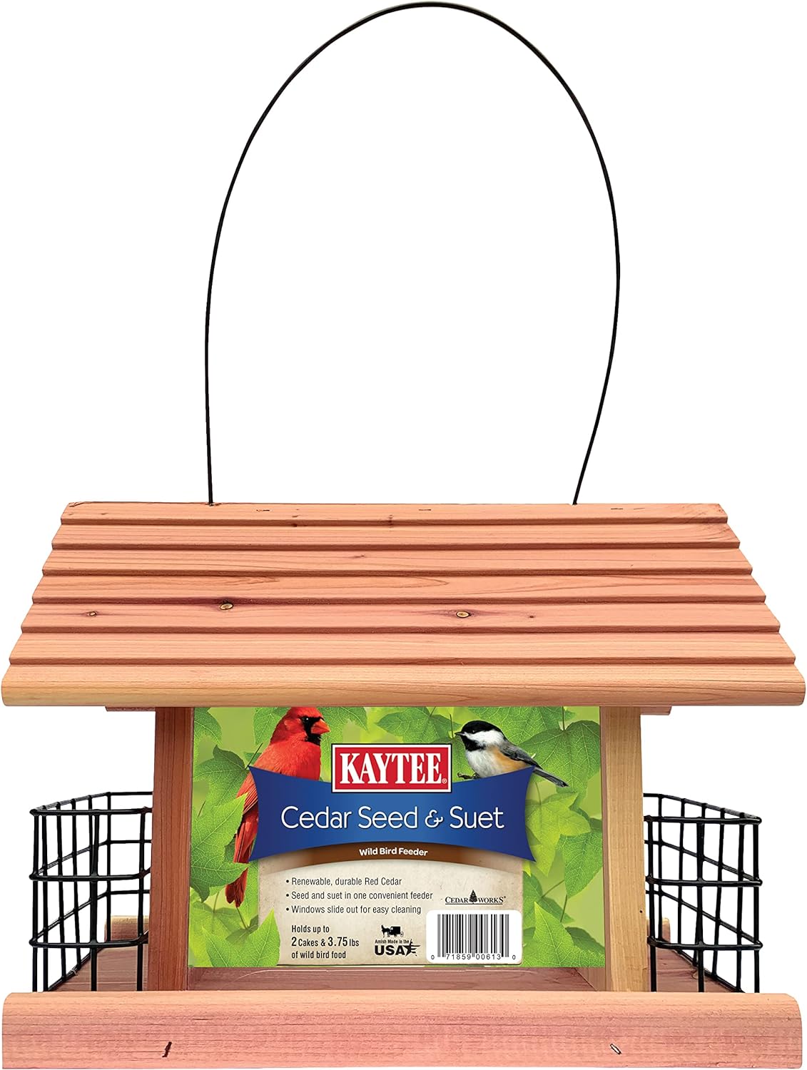 Kaytee Cedar Seed and Suet Feeder