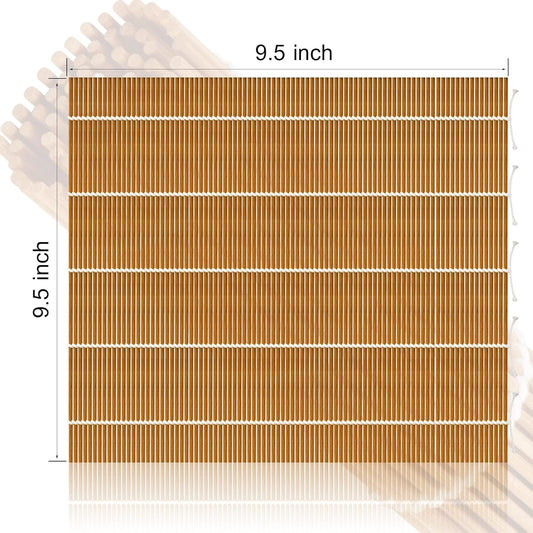 9.5"x9.5"Bamboo Sushi Rolling Mat,kimbap roller(2 PCS)