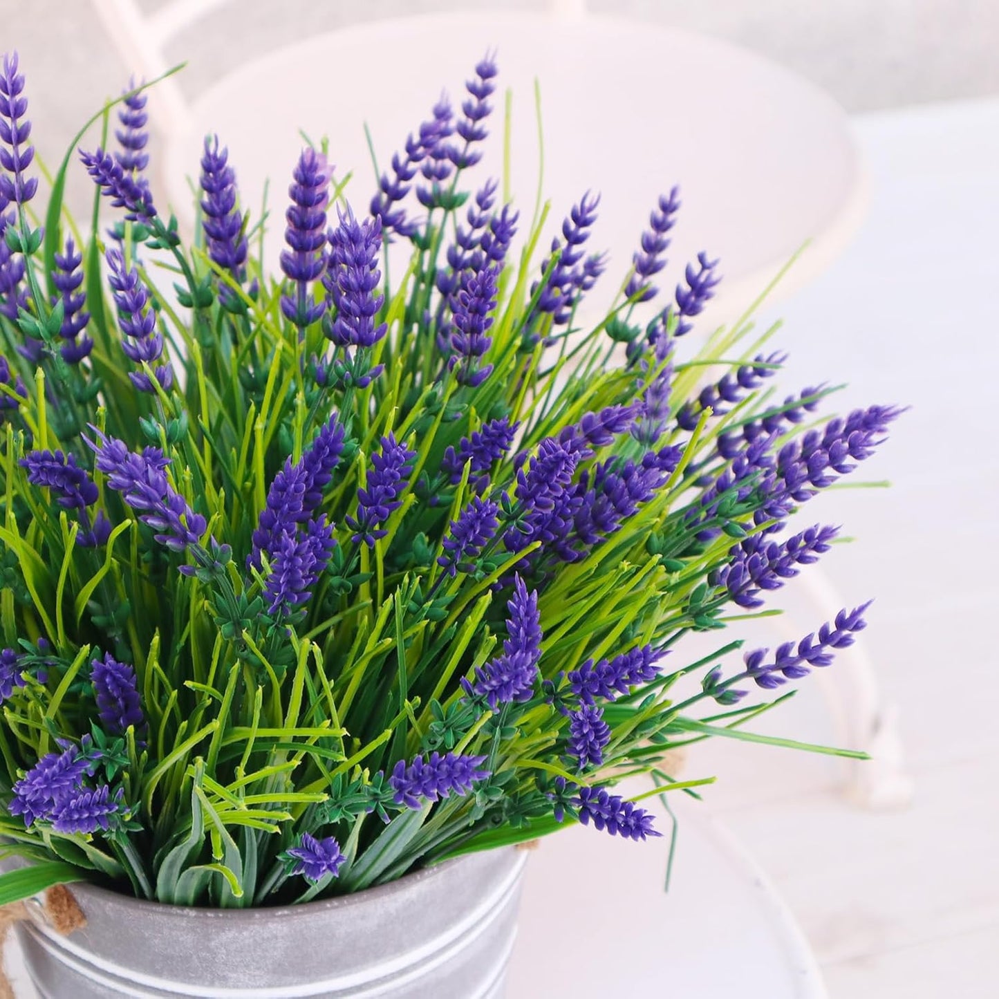 Artificial Flowers for Outdoors,12 Bundles UV Resistant Artificial Plants Outdoor,Not-Fading Plastic Faux Flowers for Outdoor Planters for Yard Garden Porch Patio Window Home Decor,No Pot Included