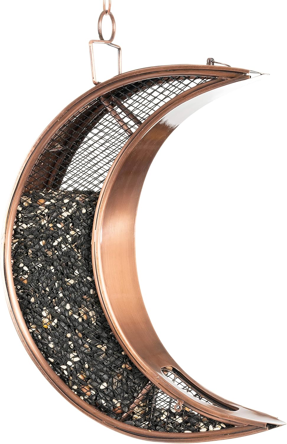 Good Directions Copper Finish Moon Bird Feeder with Mesh