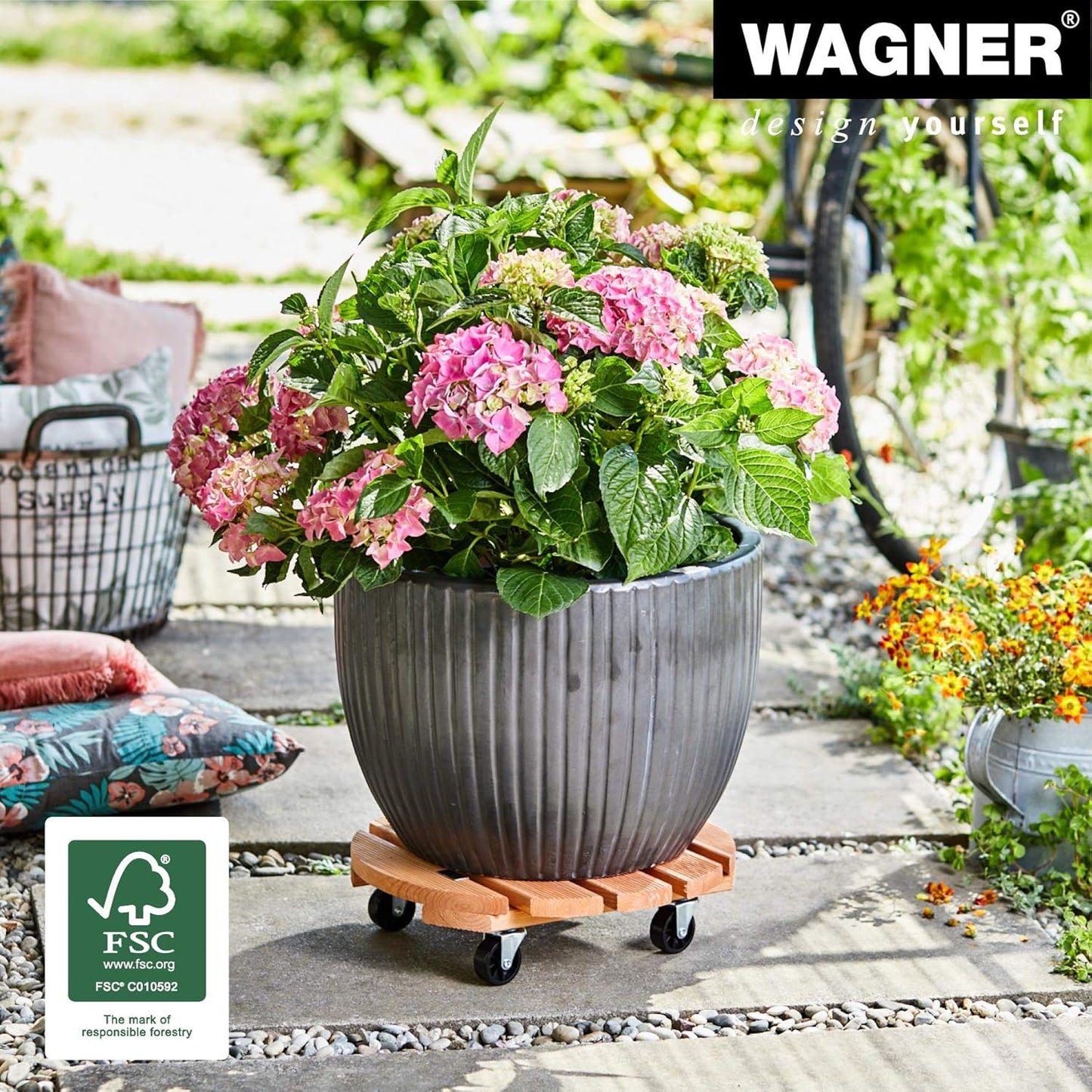 Wagner System 20016301 Multi-Roller Gardening Wagon, Toscana