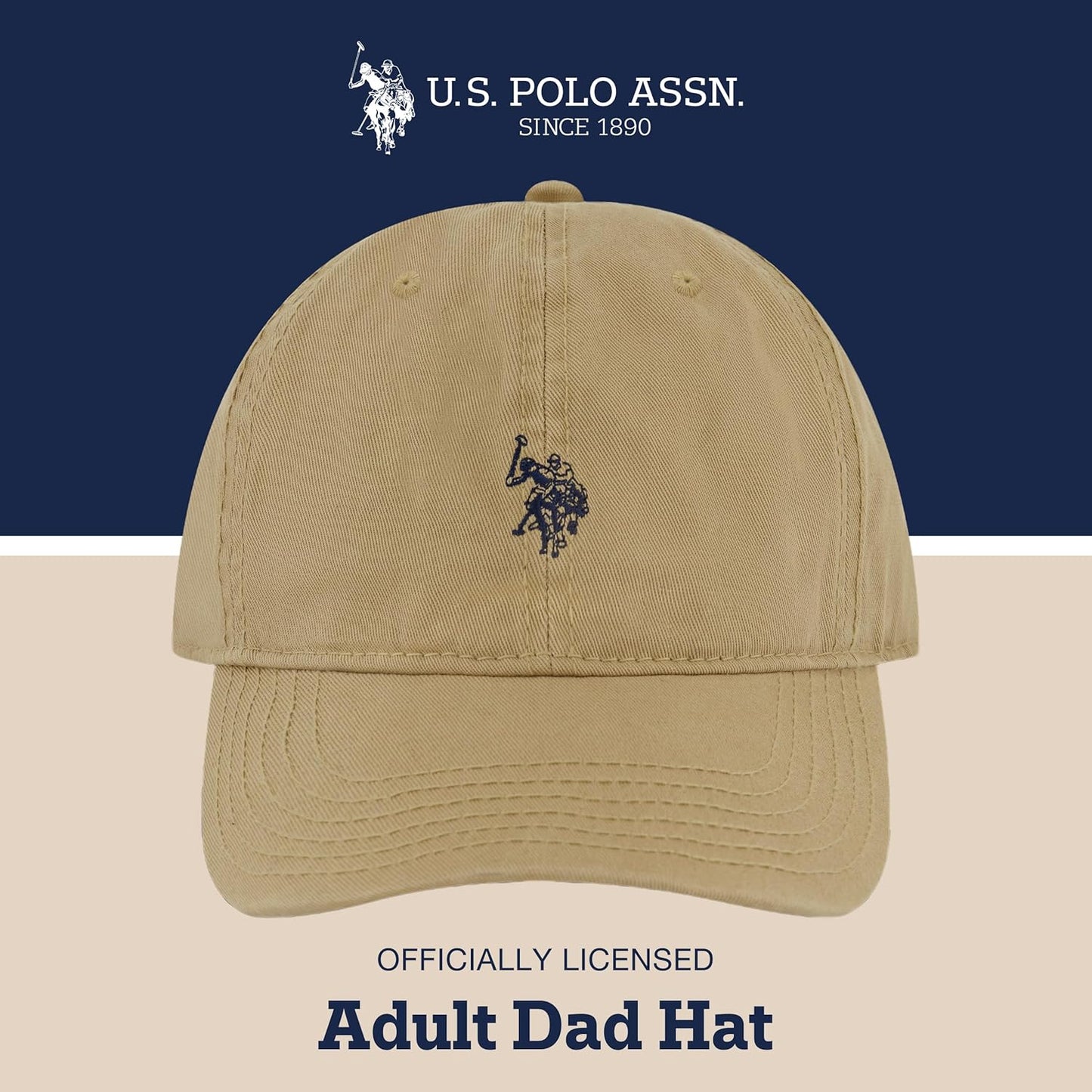 U.S. Polo Assn. mens U.s. Polo Assn. Washed Twill Cotton Adjustable Ha
