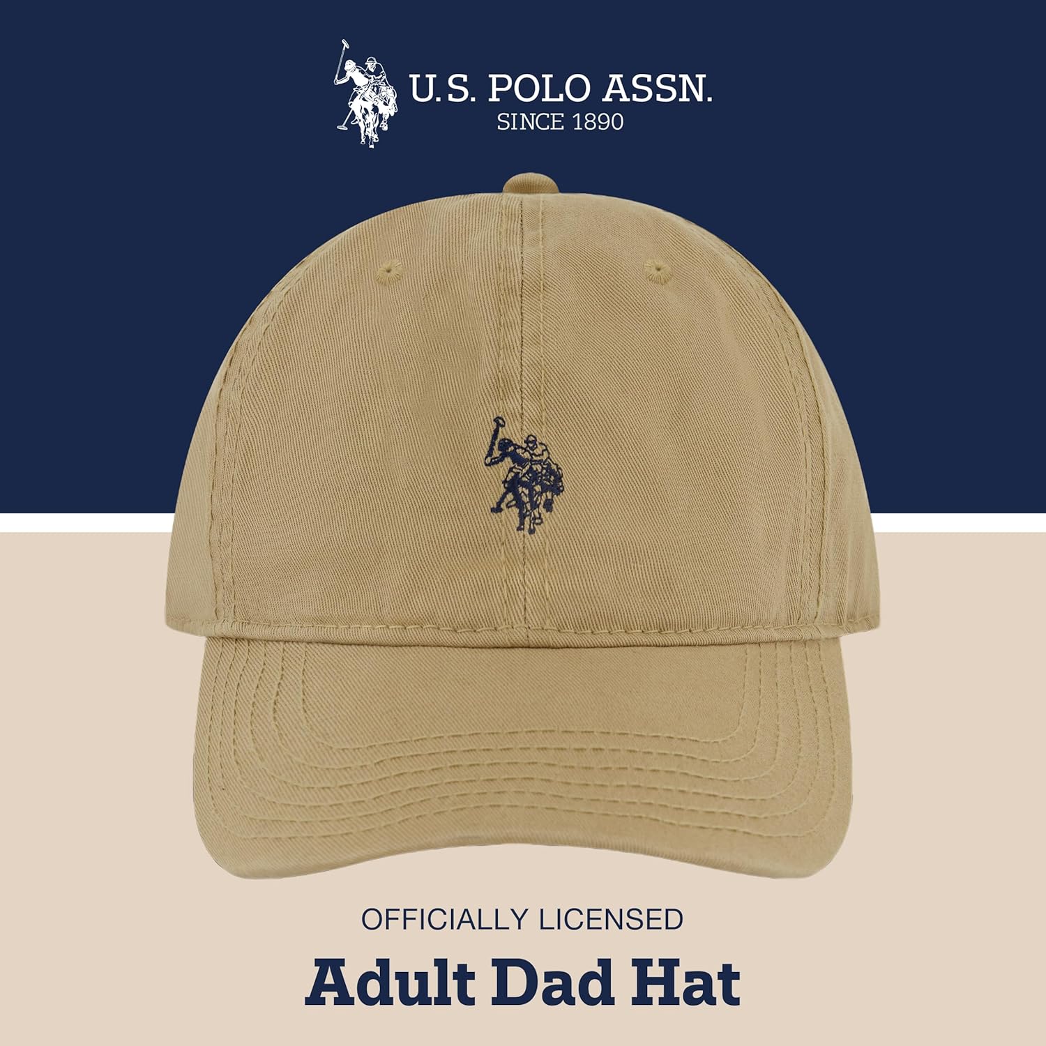 U.S. Polo Assn. mens U.s. Polo Assn. Washed Twill Cotton Adjustable Ha