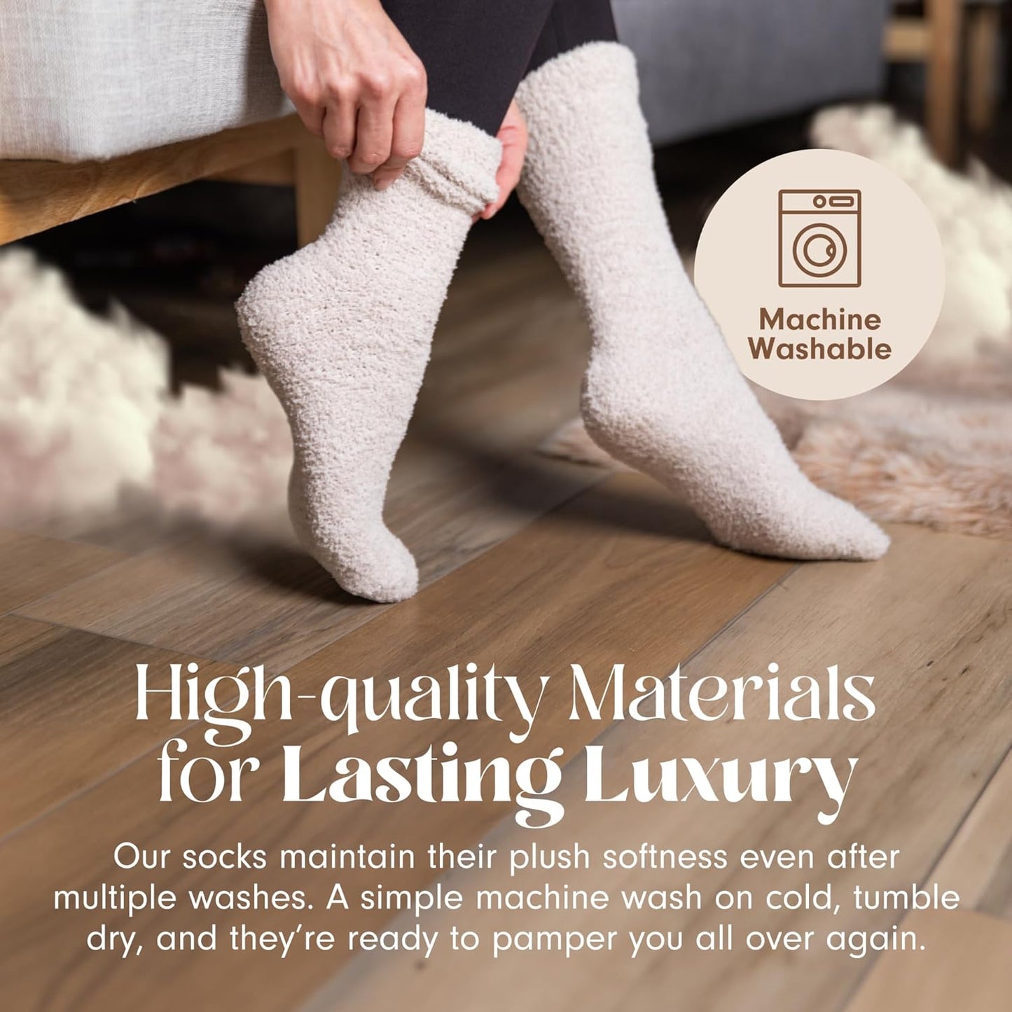 Unboxme Gifts Warm & Cozy Ultra-Luxe Cloud Sock for Women & Men - Supe