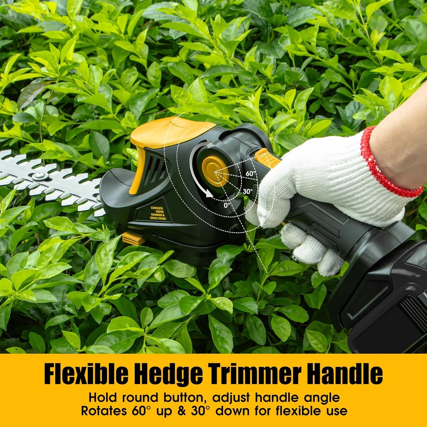 Hedge Trimmer Cordless for DEWALT 20V MAX Battery, 1200RPM Grass Trimm
