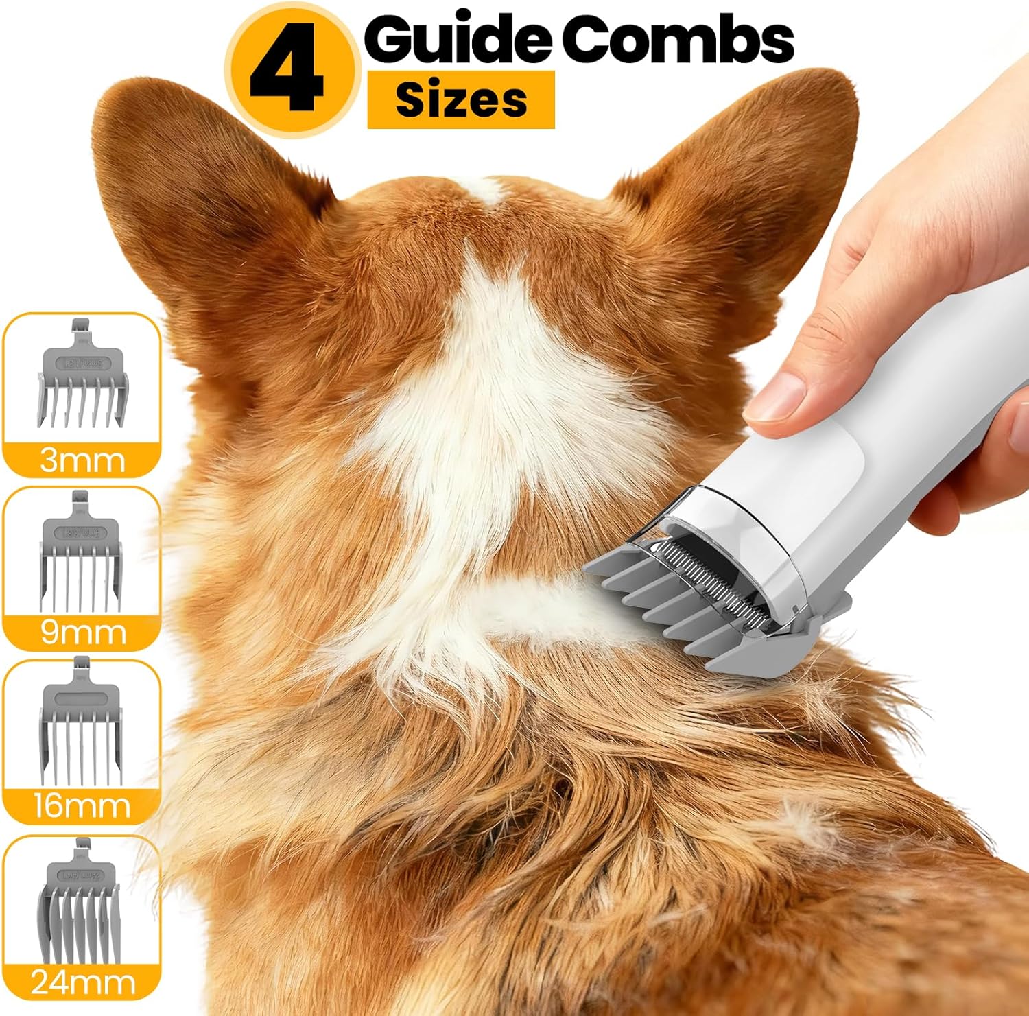 Dog Grooming Vacuum, All-in-One Pet Grooming Kit with Hair Clipper & S