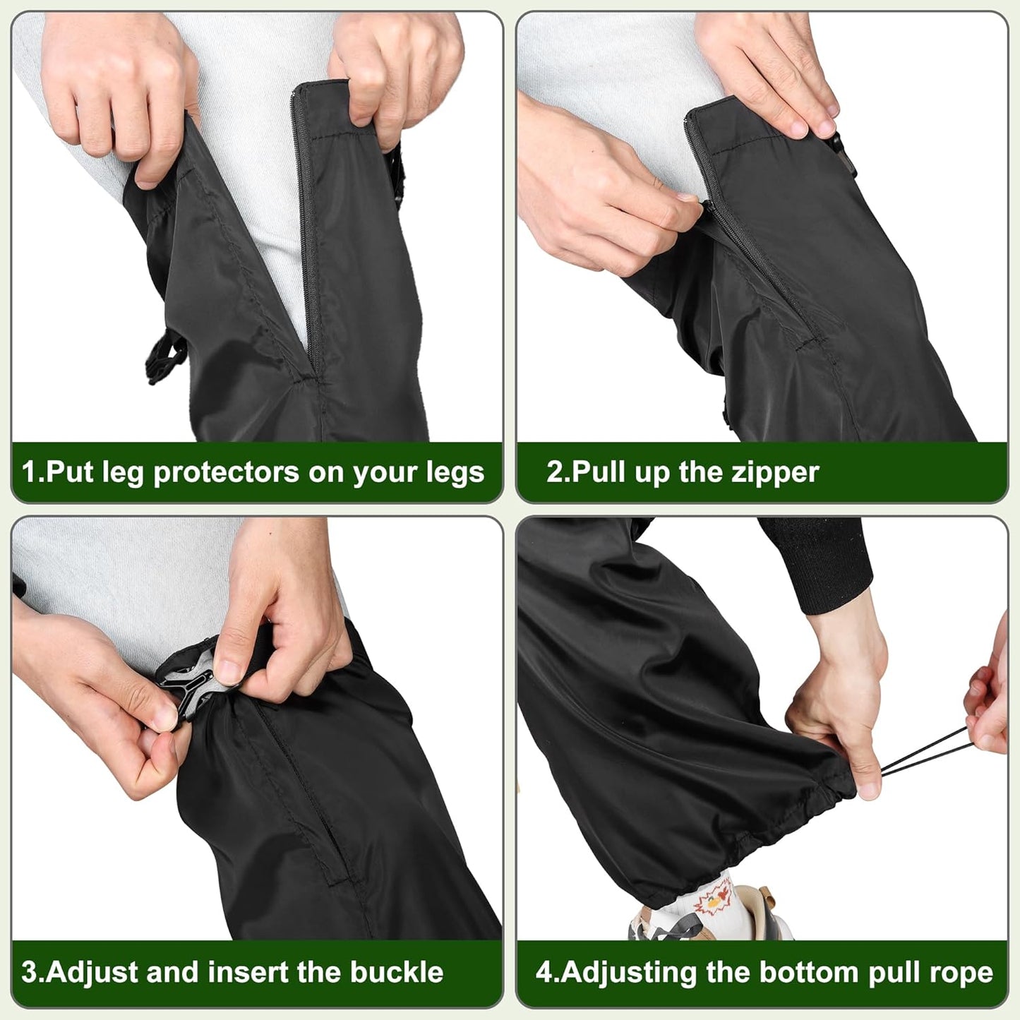 Adnee 2 PCS Garden Trimming Leg Chaps-Weed Eating Leg Protectors-Lawn 