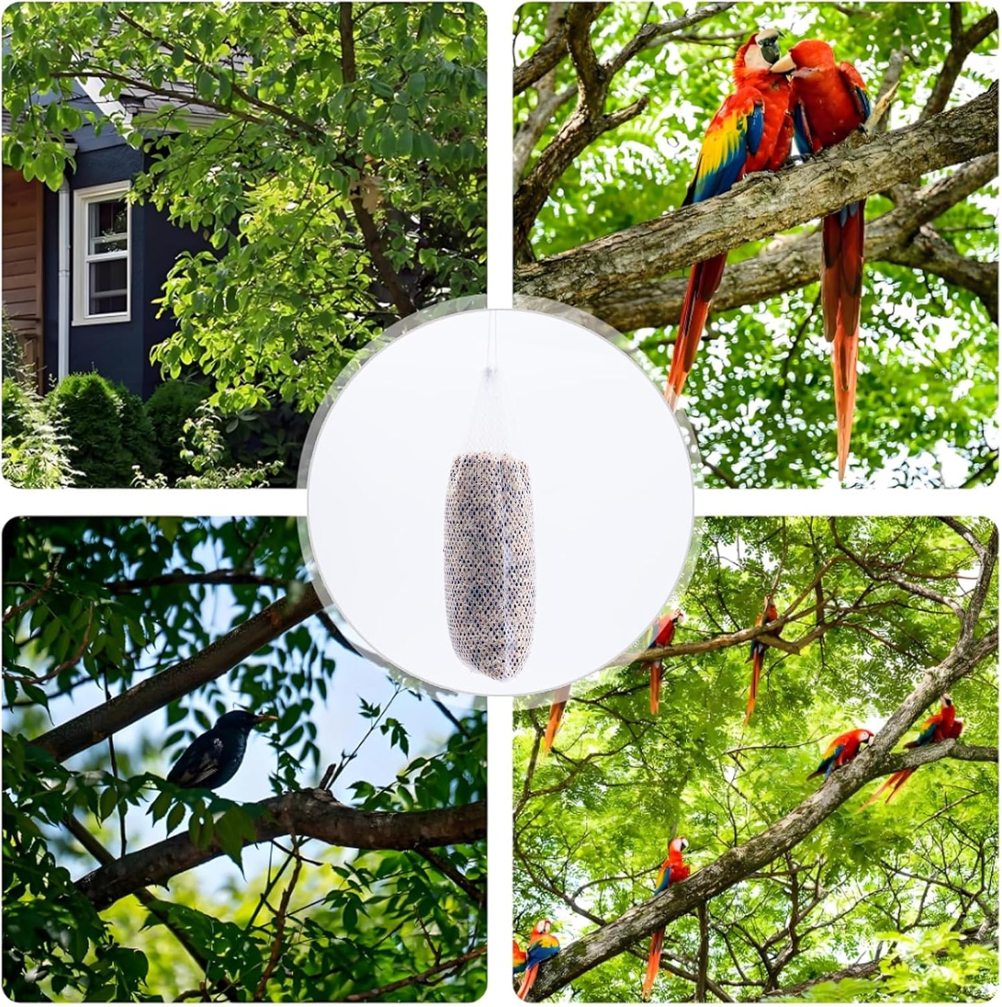 8 PCS Finch Sock Feeders for Outdoor Use - Durable White Thistle Seed Sacks, Ideal Bird Food Supply Tools for Garden and Yard Finch Feeding (4.7" x 11")