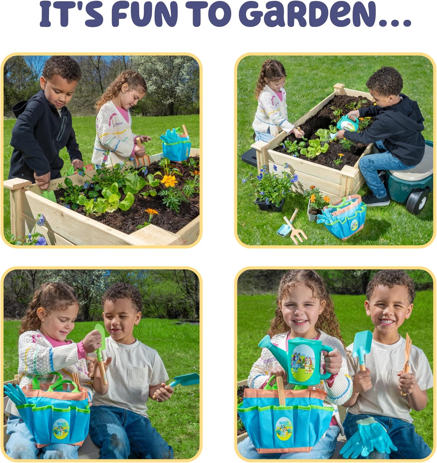 BLUEY Gardening Set | Quality Garden Tool Kit for Kids and Toddlers | 