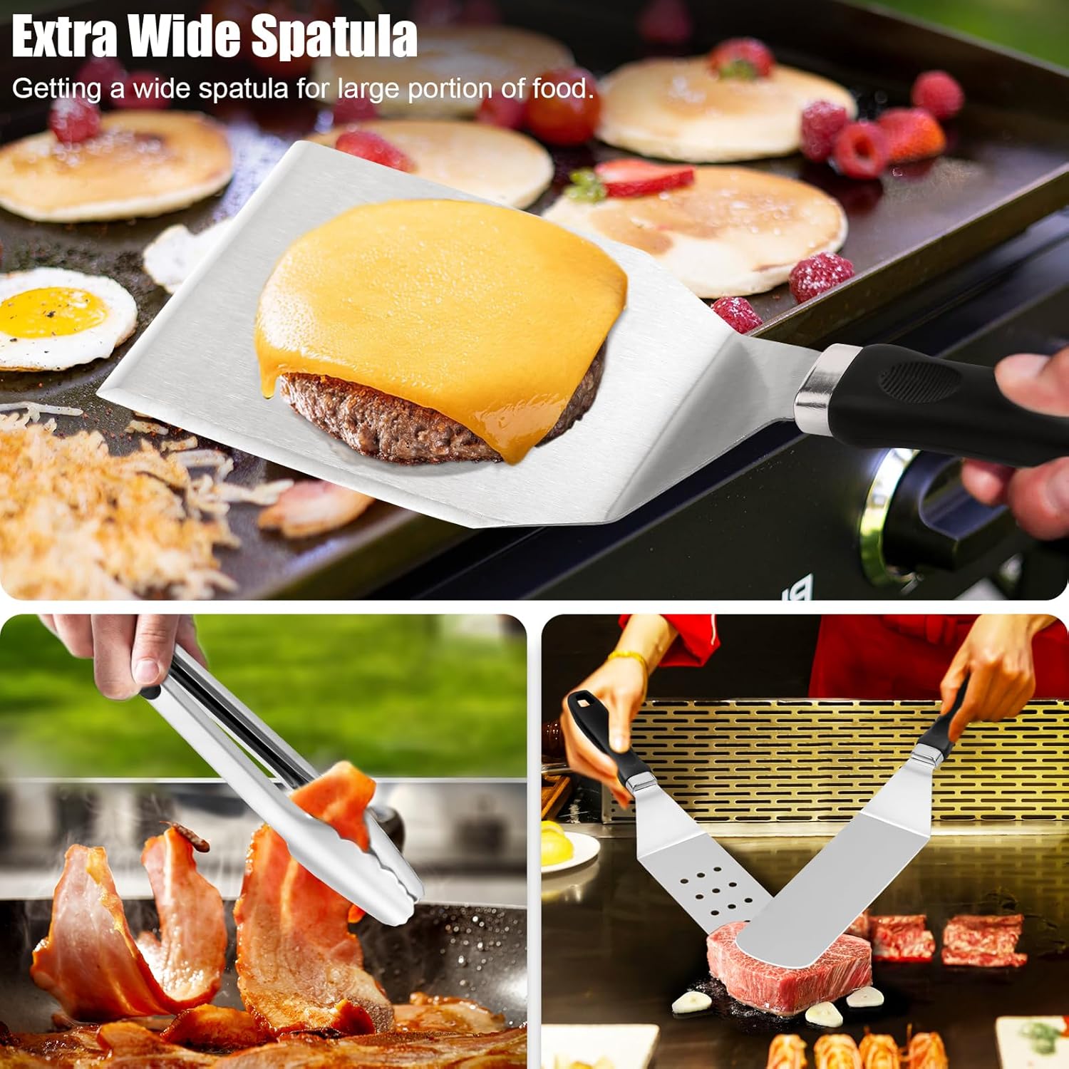 27pcs Griddle Accessories Kit for Blackstone, Professional Hibachi Fla
