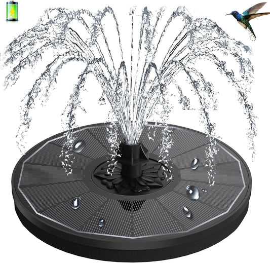 3.5W Solar Fountain with 2000mAh Battery - Work On Cloudy Days - Upgra