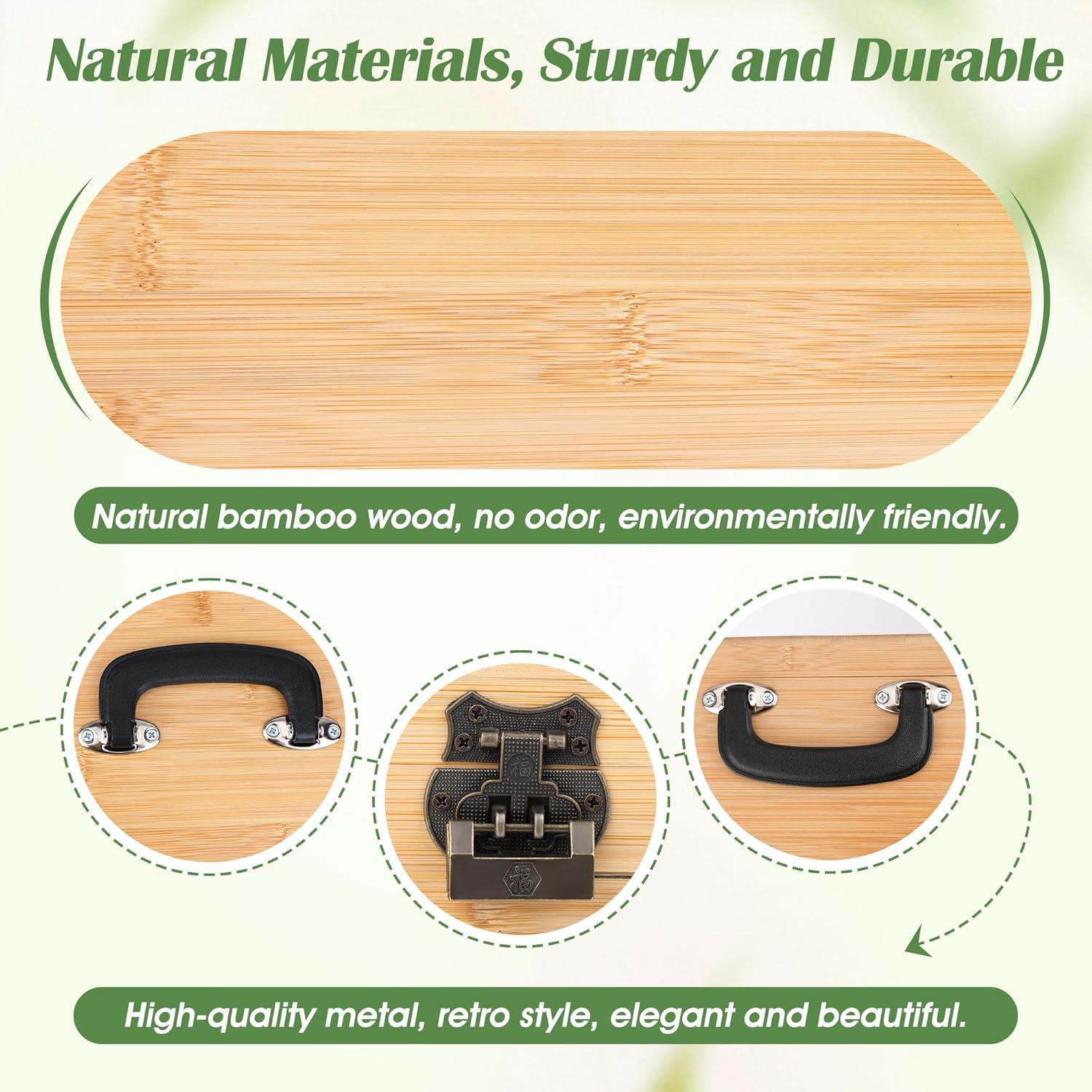 Luxiv Bamboo Seed Saving Box, Wood Seed Storage Organizer Box Large Se