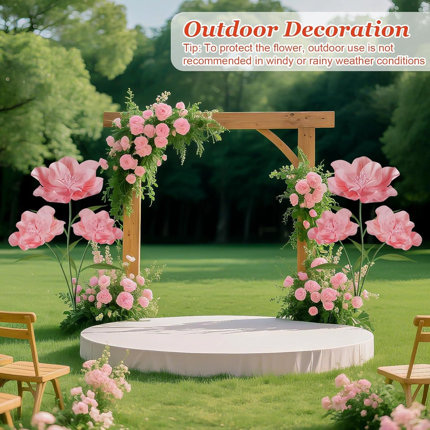 Giant Artificial Flowers for Decoration, 5.6 Ft Waterproof EVA Large F