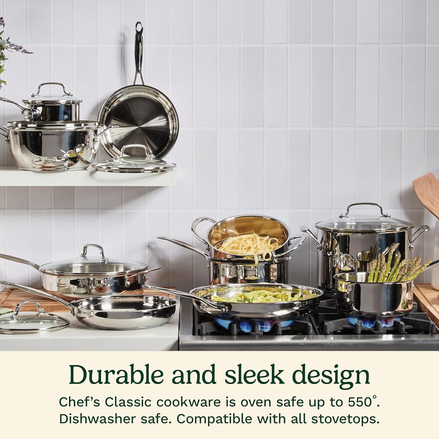 Cuisinart 1.5 Quart Sauce Pan with Cover, Stainless Steel Pot with Lid