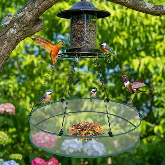2-Pack Hanging Bird Feeder with Seed Catcher Tray, 20-Inch Wild Bird Feeders for Outdoors, Decoraciones interiores