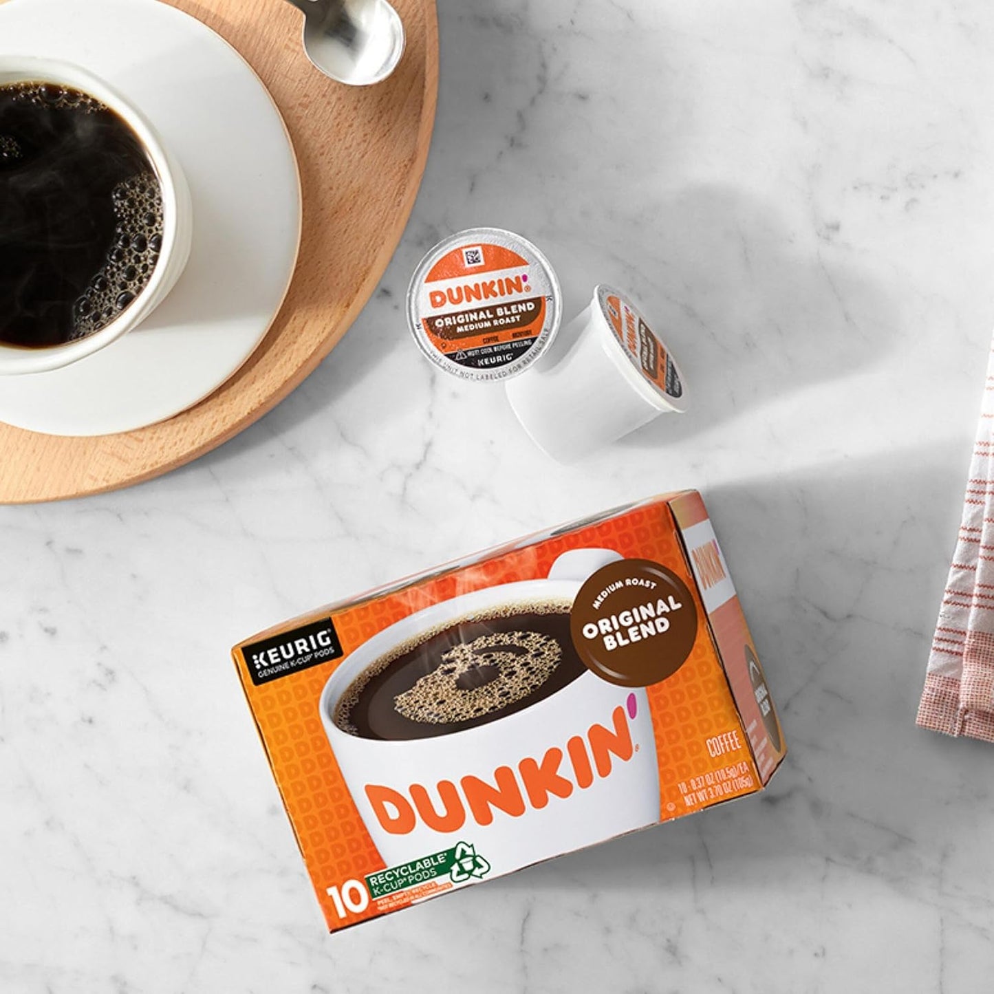 Dunkin’ Original Blend Coffee, Medium Roast, K-Cup Pods, Keurig K-Cup Pods, 10 Count Boxes (Pack of 6)