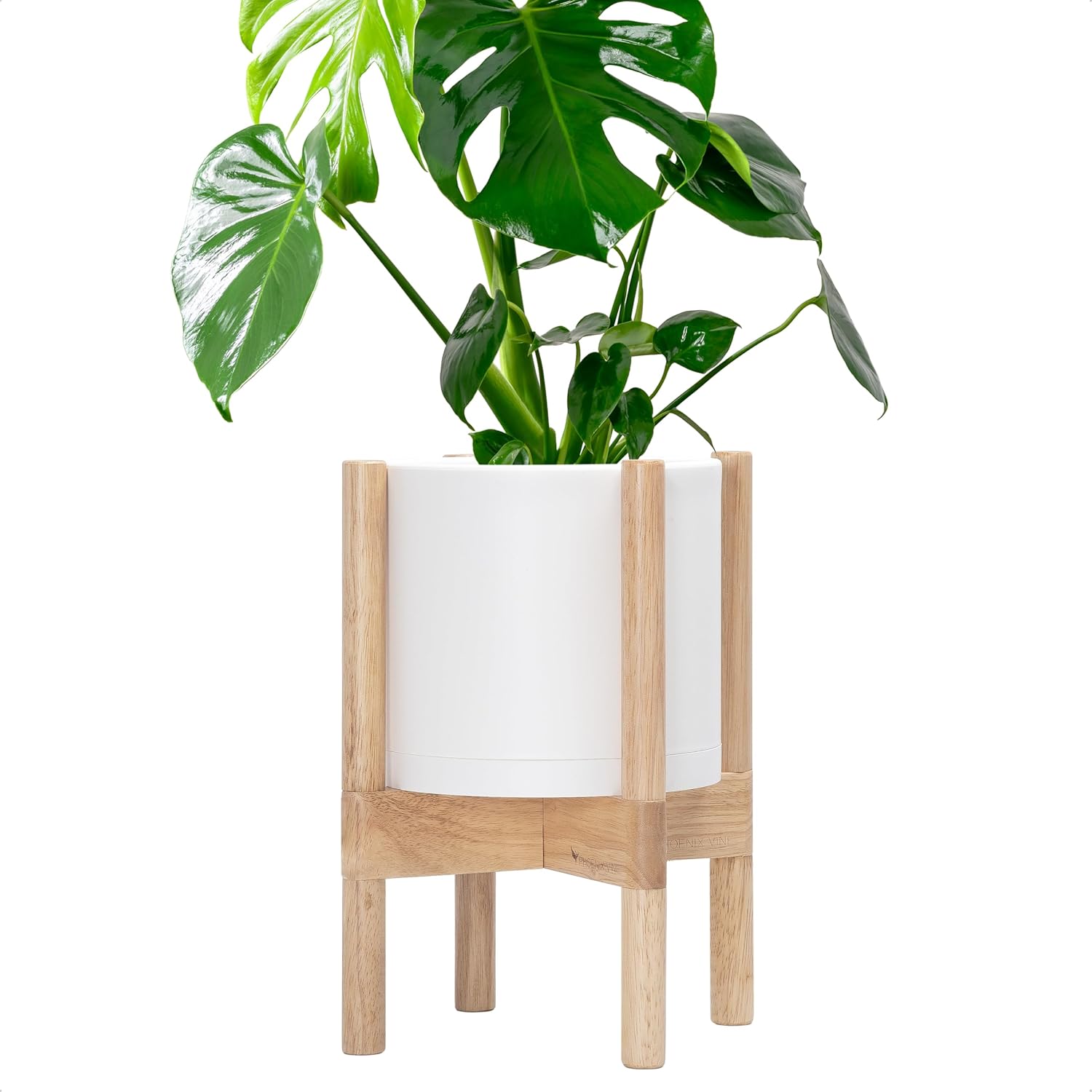 D'vine Dev Planter Pot with Stand - 8 Inch Plastic Cylinder Flower Pot